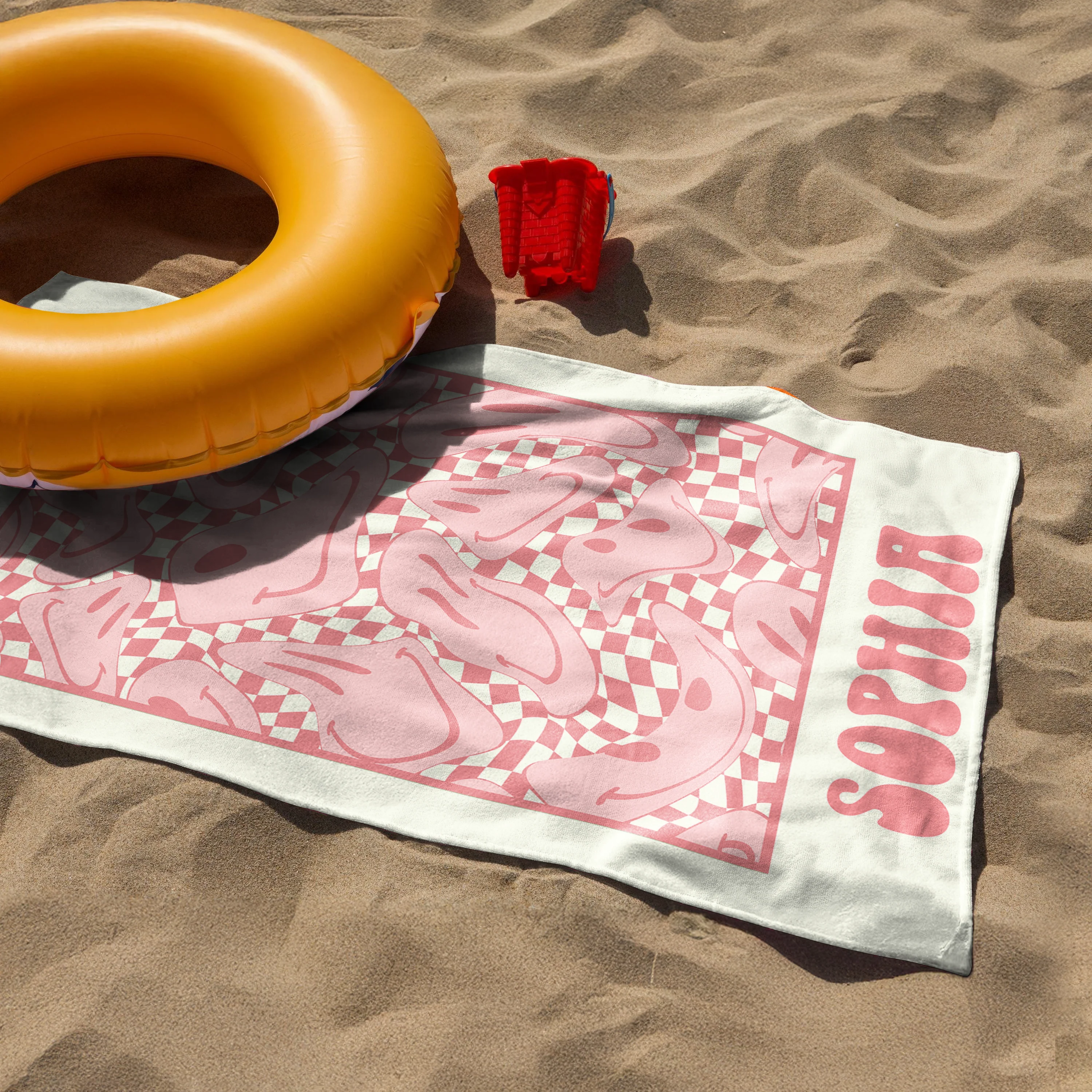 Personalized Smile Flower With Name Best Retro Summer Beach Towels LM32 893669 - Image 5