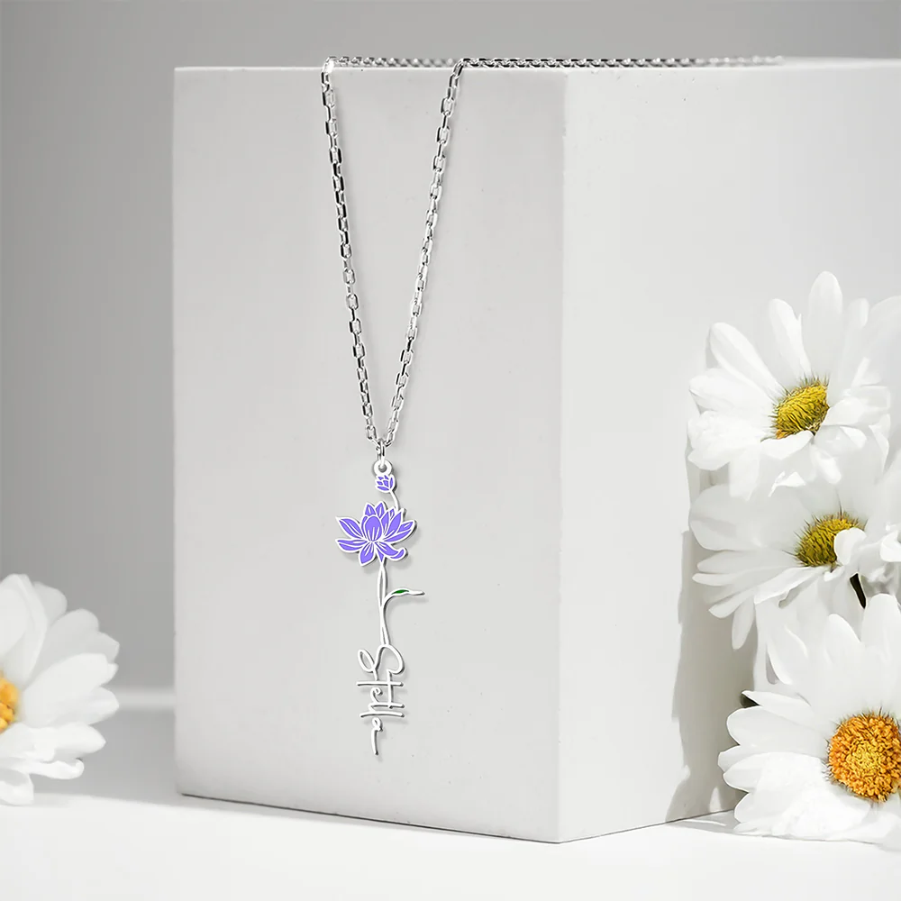 Personalized Special Flower Graceful Shape Necklace For Mother's Day LM32 893417 - Image 5