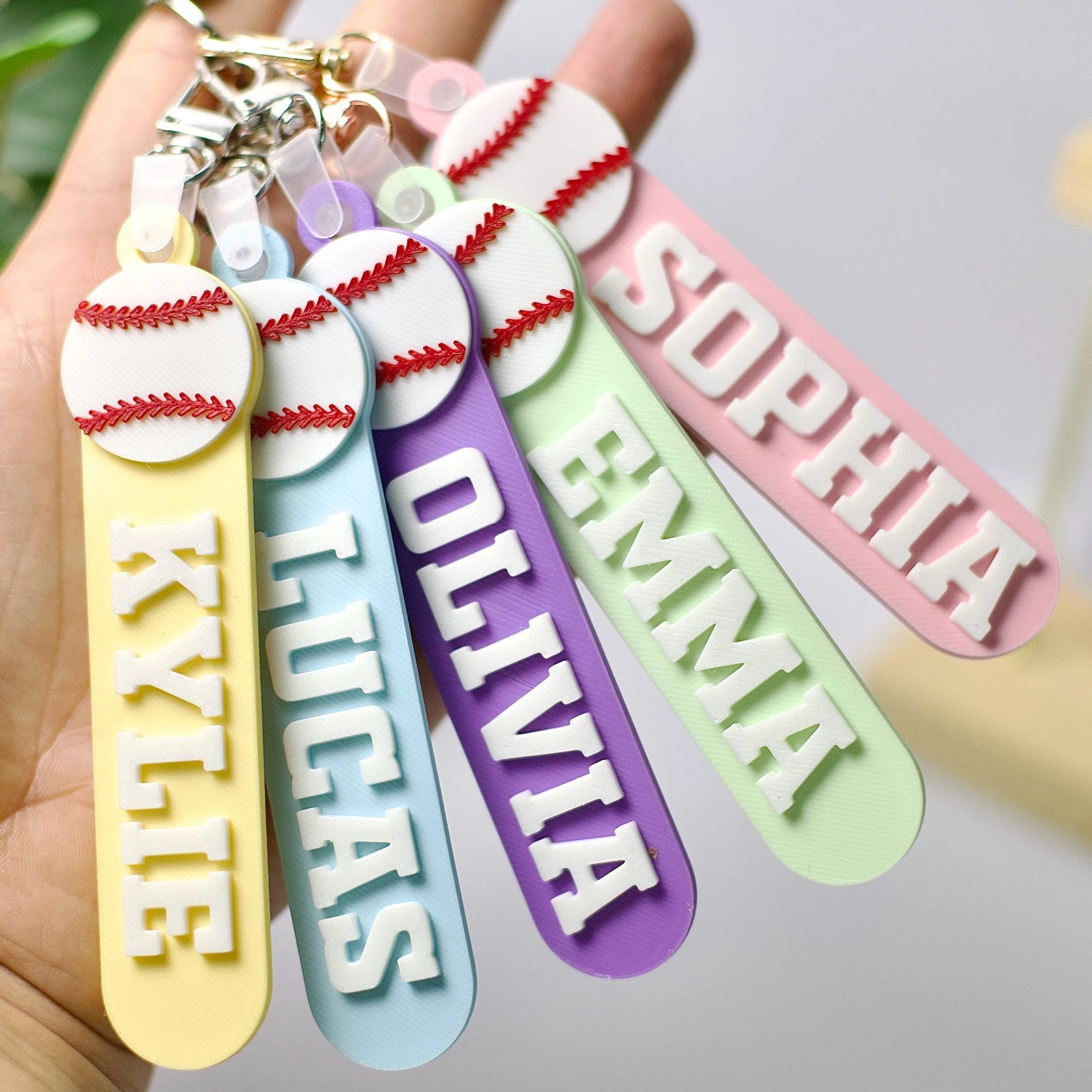 Personalized Sport Baseball Bag Tag Keychain - Gift for Baseball Lovers LM32 899785