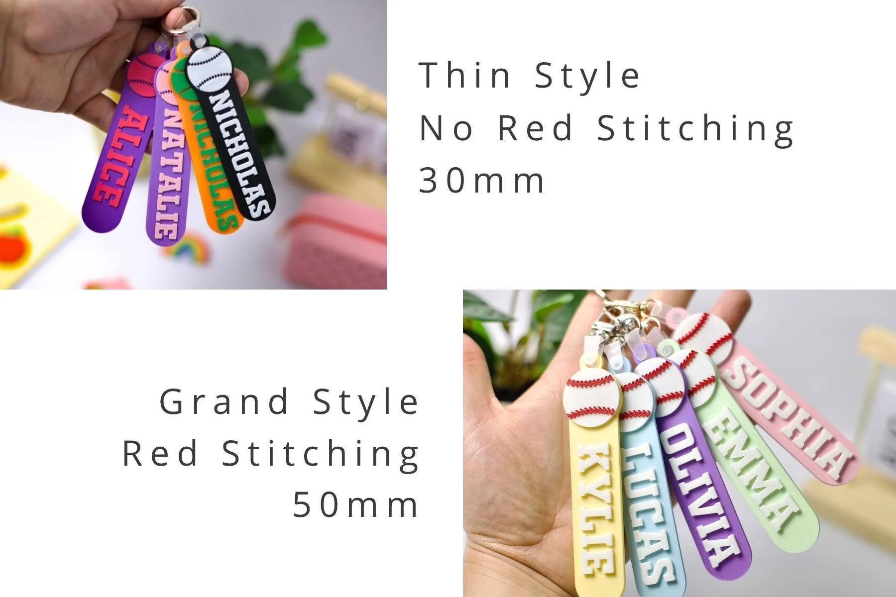 Personalized Sport Baseball Bag Tag Keychain - Gift for Baseball Lovers LM32 899785 - Image 2