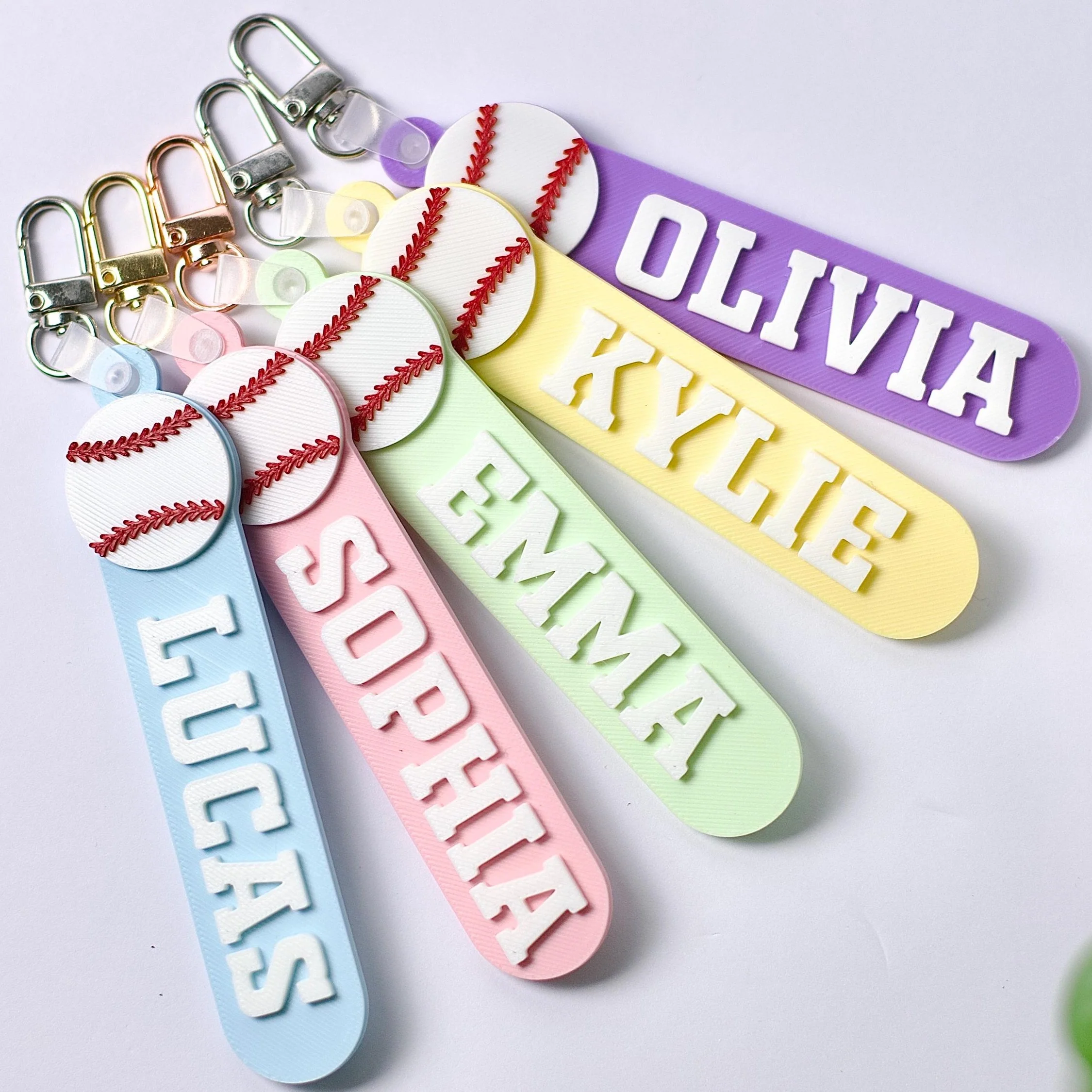 Personalized Sport Baseball Bag Tag Keychain - Gift for Baseball Lovers LM32 899785 - Image 5