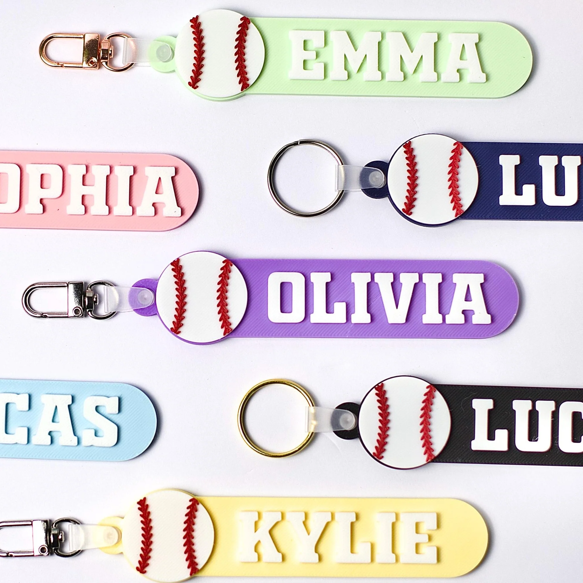 Personalized Sport Baseball Bag Tag Keychain - Gift for Baseball Lovers LM32 899785 - Image 7