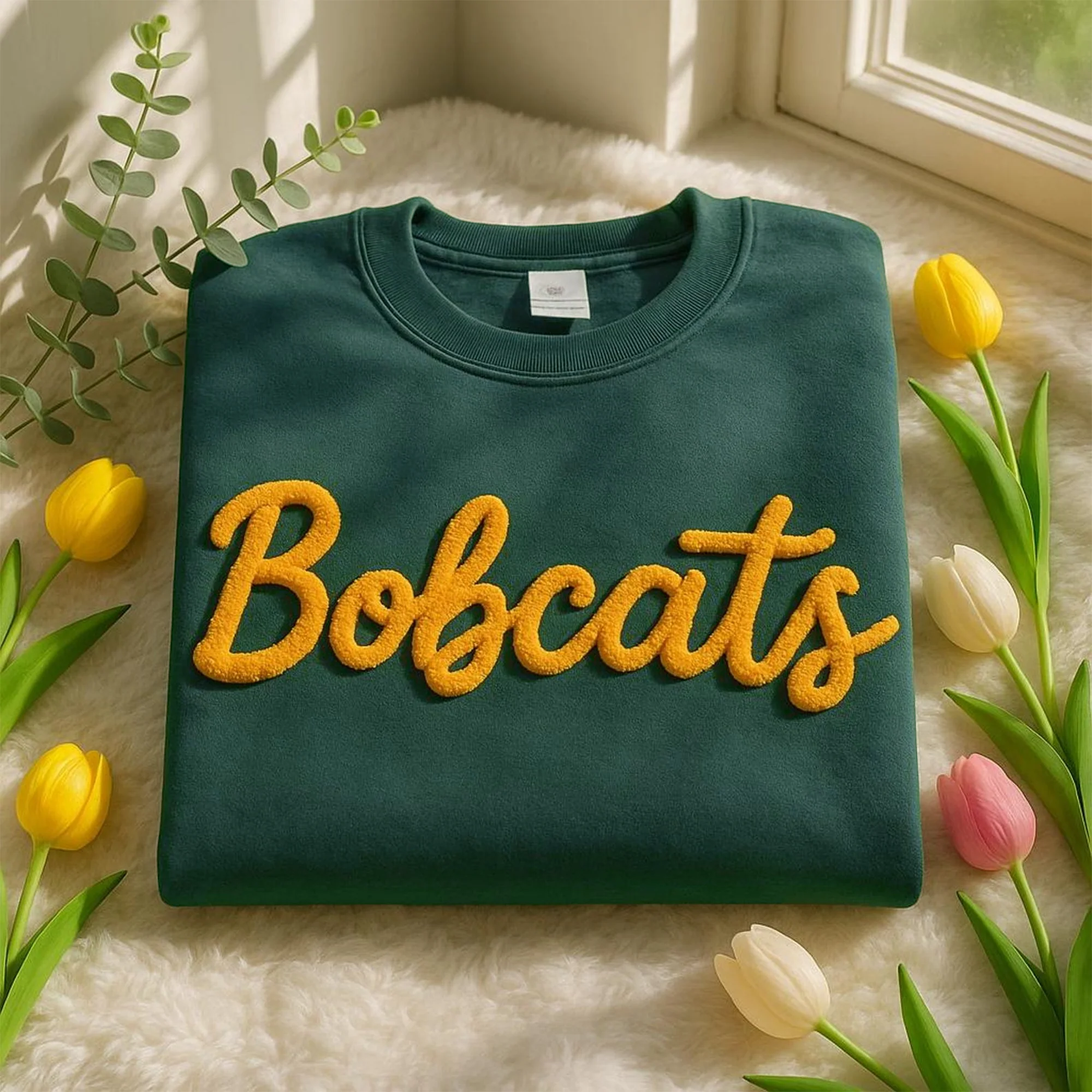 Personalized Sport Team Name Chenille Yarn Game Day Fuzzy Sweatshirt LM32 895521 - Image 4