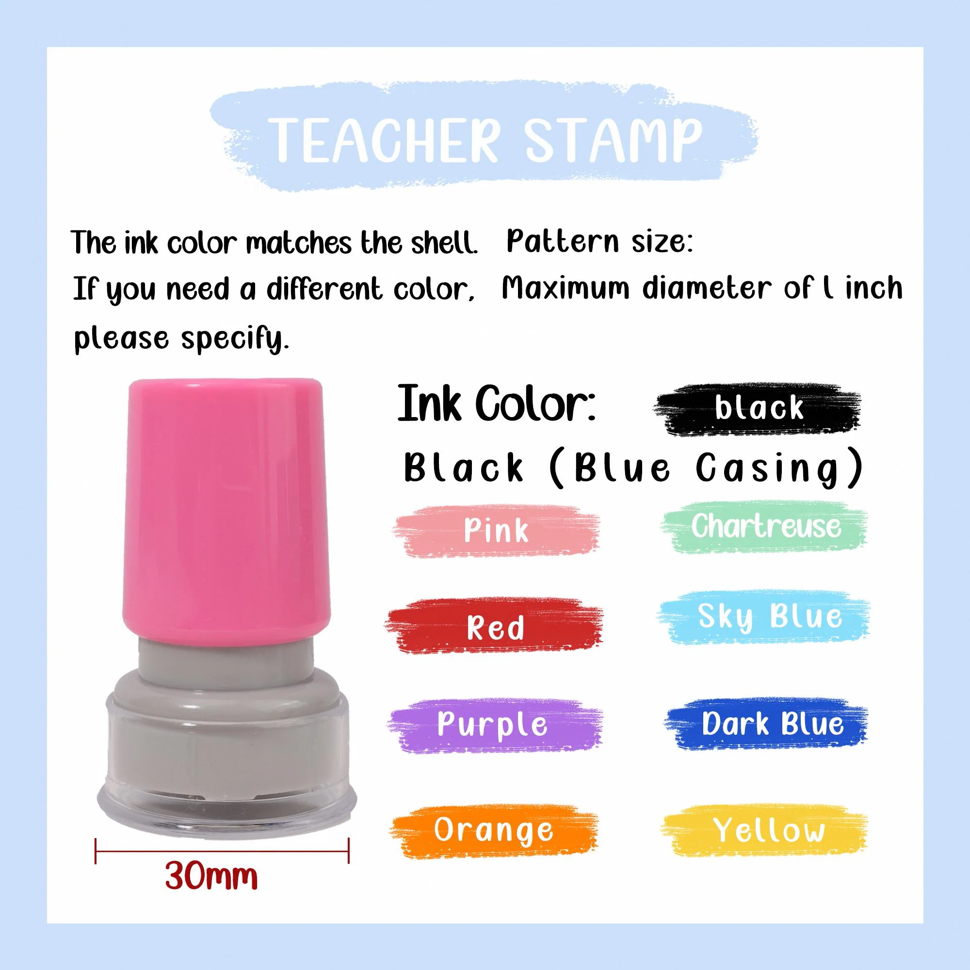 Personalized Teacher Classroom Stamp Gift, Comments & Encouragement Phrases LM32 669319 - Image 2