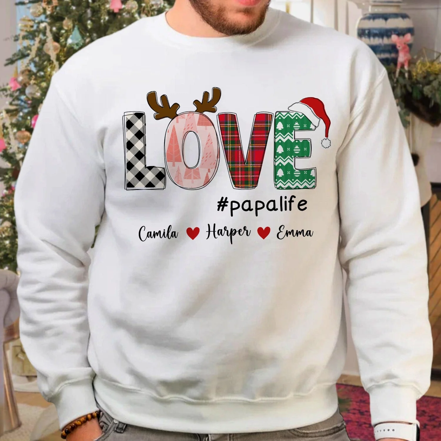 Personalized Text Love Sweatshirt Mimi Applique And Grandkids - Best Gift For Family, Lover, Christmas Idea Gift HO82 891729 - Image 5