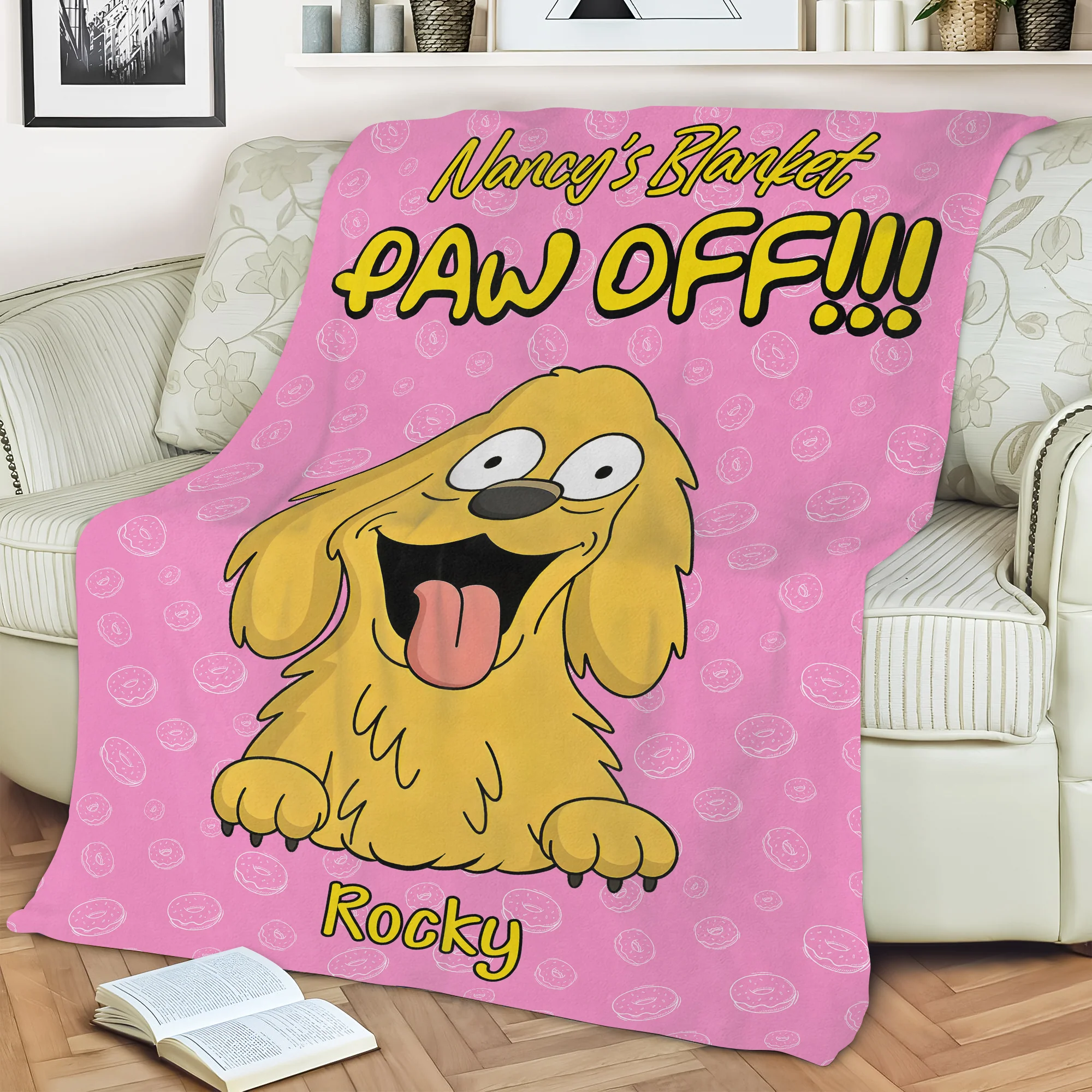 Personalized Time To Paw Off Funny Dog Blanket For Dog Lovers LM32 893363 - Image 3