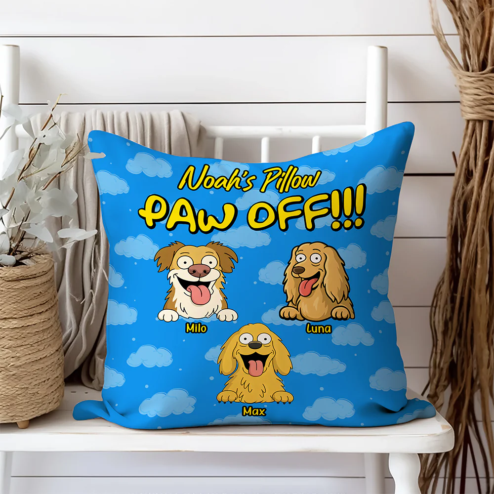 Personalized Time To Paw Off Funny Dog Pillow For Dog Lovers LM32 893377 - Image 4