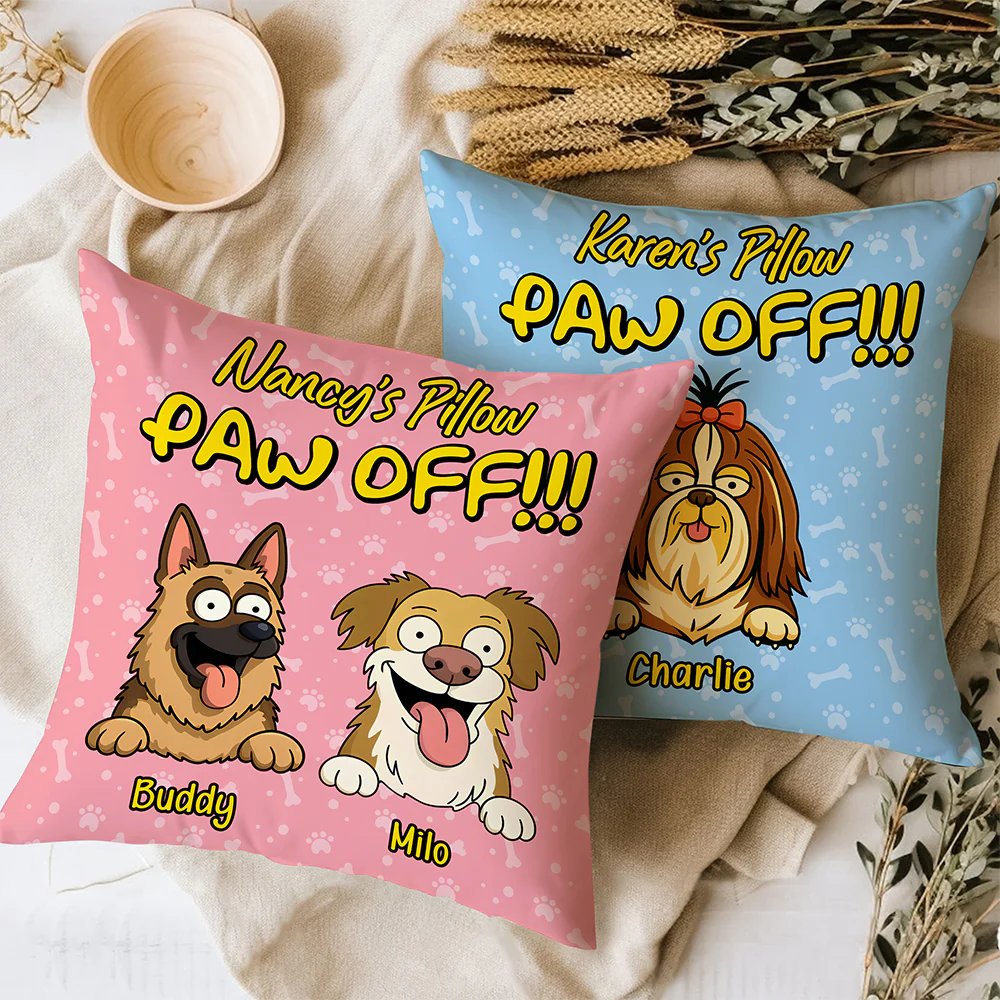 Personalized Time To Paw Off Funny Dog Pillow For Dog Lovers LM32 893377 - Image 5