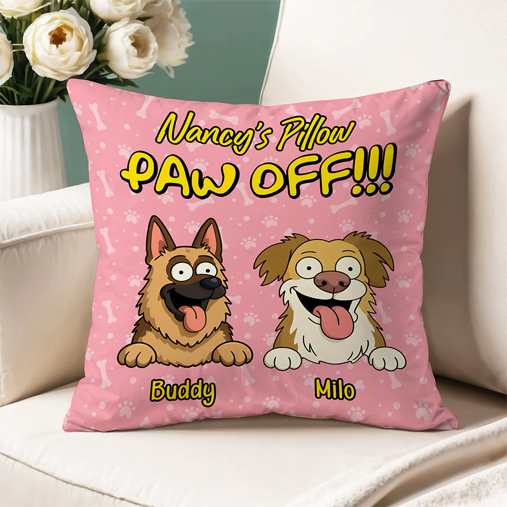 Personalized Time To Paw Off Funny Dog Pillow For Dog Lovers LM32 893377 - Image 6