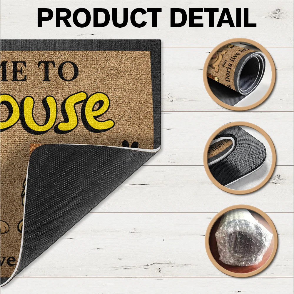 Personalized Welcome to Our House For Dog Lovers Doormats LM32 893387 - Image 6