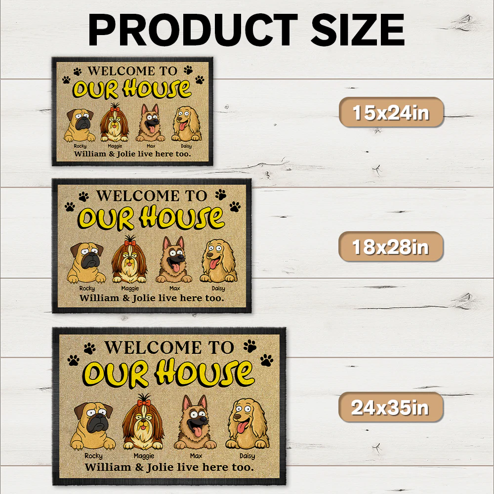 Personalized Welcome to Our House For Dog Lovers Doormats LM32 893387 - Image 7