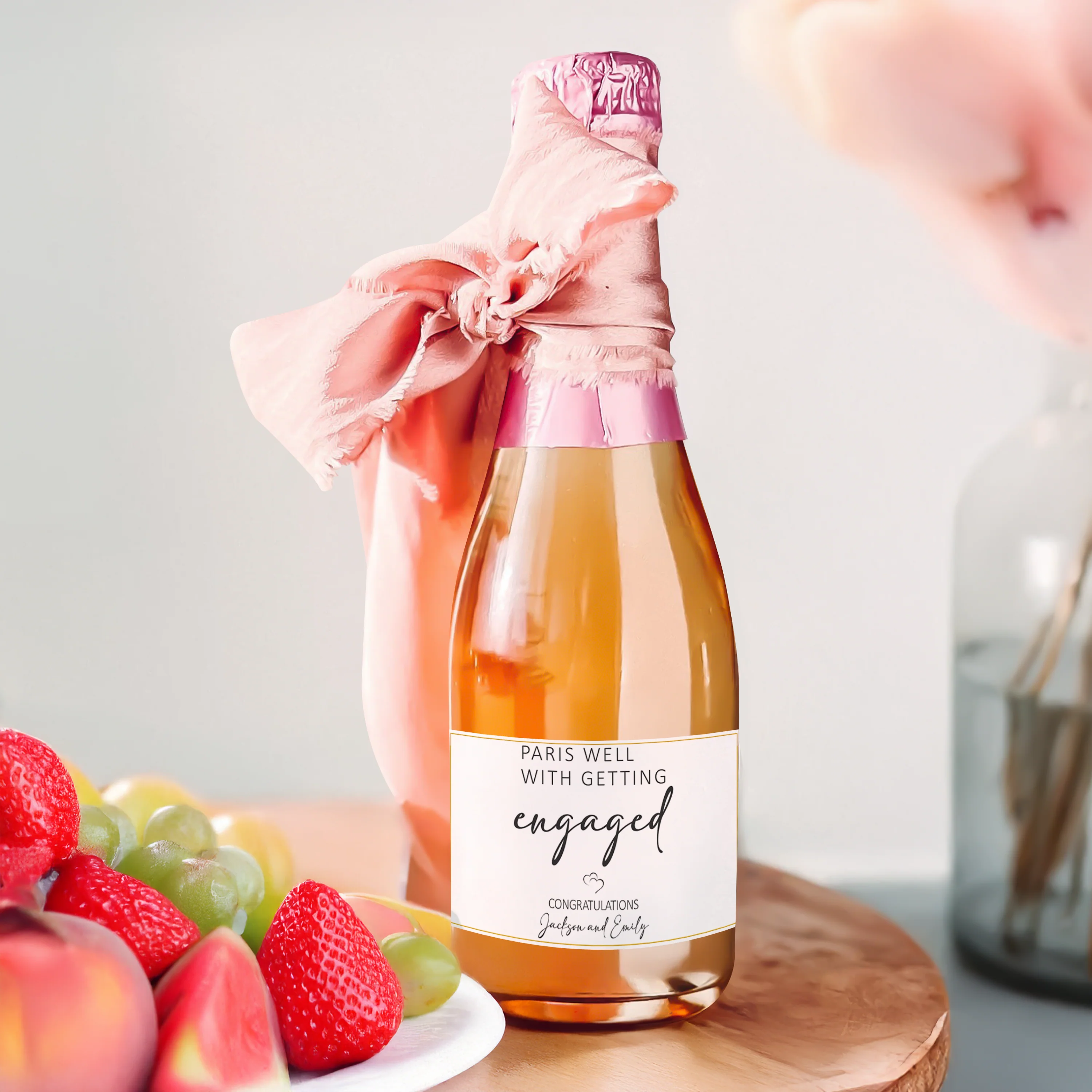 Personalized Wine Label Congratulation Getting Engaged Gift For Special Occasions LM32 893899 - Image 3
