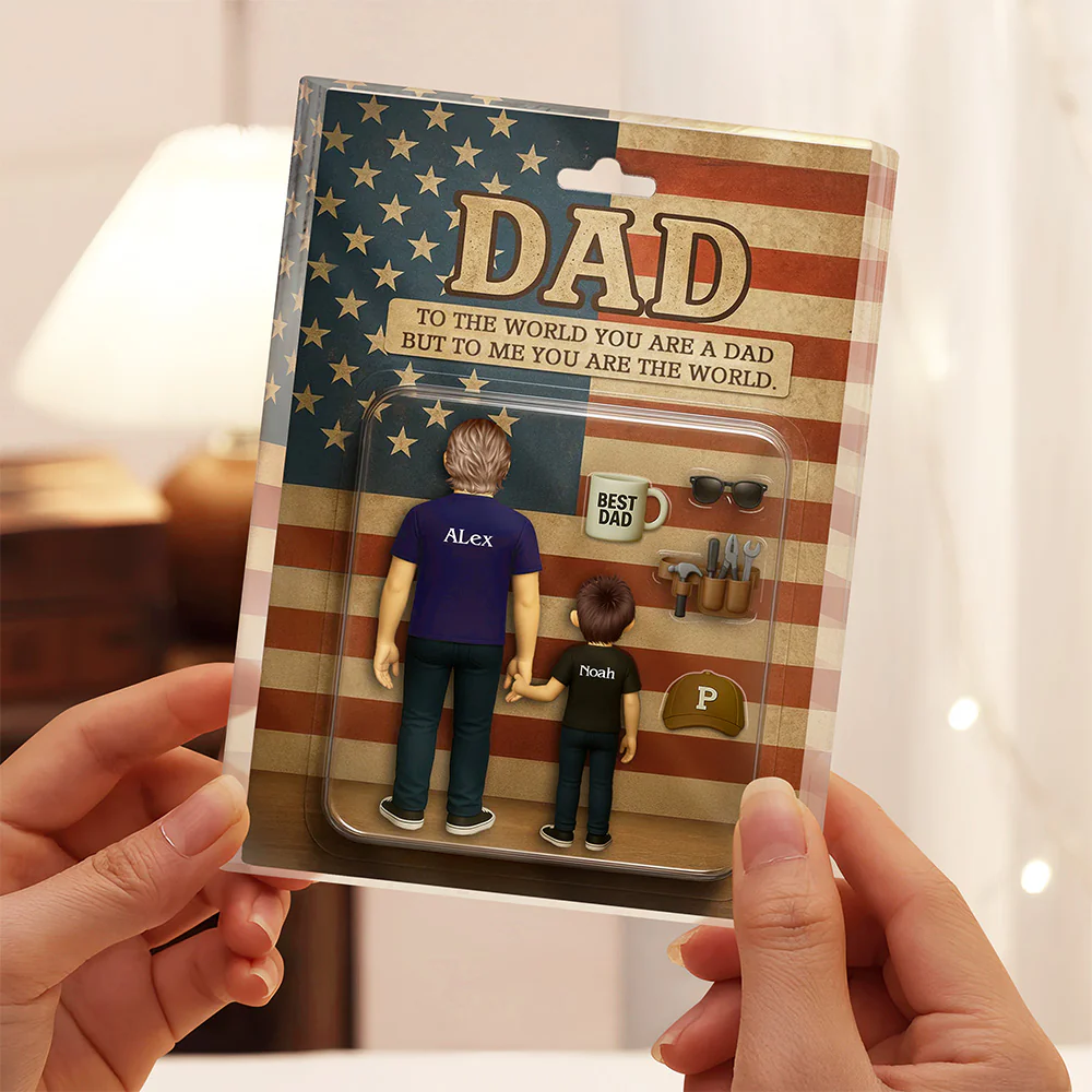 Personalized You Are The World Dad Family Acrylic Block Plaque Gift LM32 893453 - Image 3