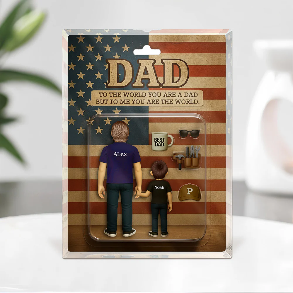 Personalized You Are The World Dad Family Acrylic Block Plaque Gift LM32 893453 - Image 4