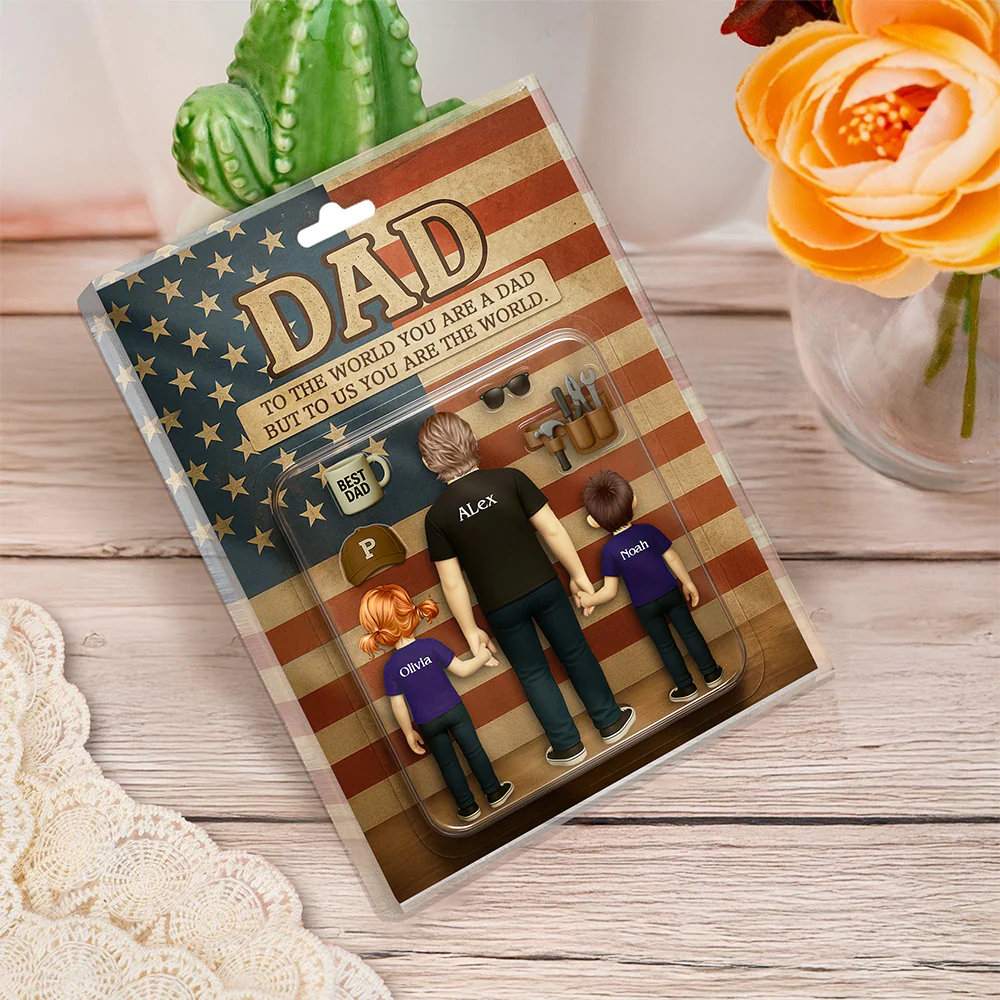 Personalized You Are The World Dad Family Acrylic Block Plaque Gift LM32 893453 - Image 5