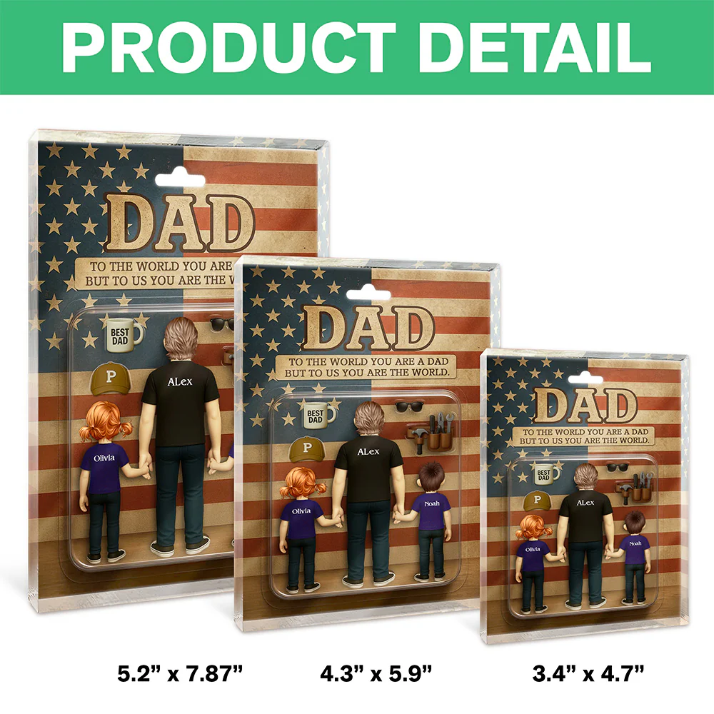 Personalized You Are The World Dad Family Acrylic Block Plaque Gift LM32 893453 - Image 7