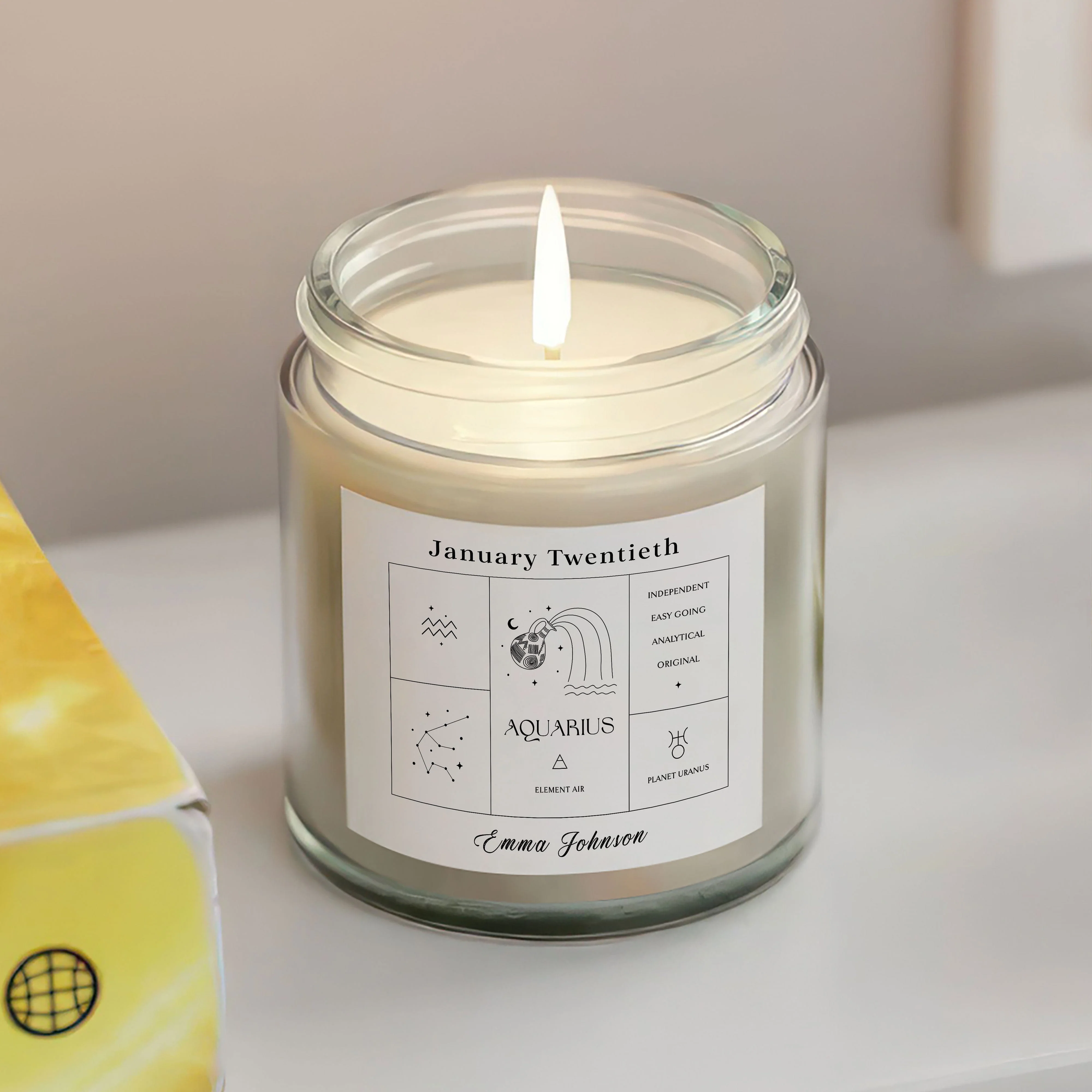 Personalized Zodiac & Astrology Sign Gift Scented Candle LM32 893101 - Image 2