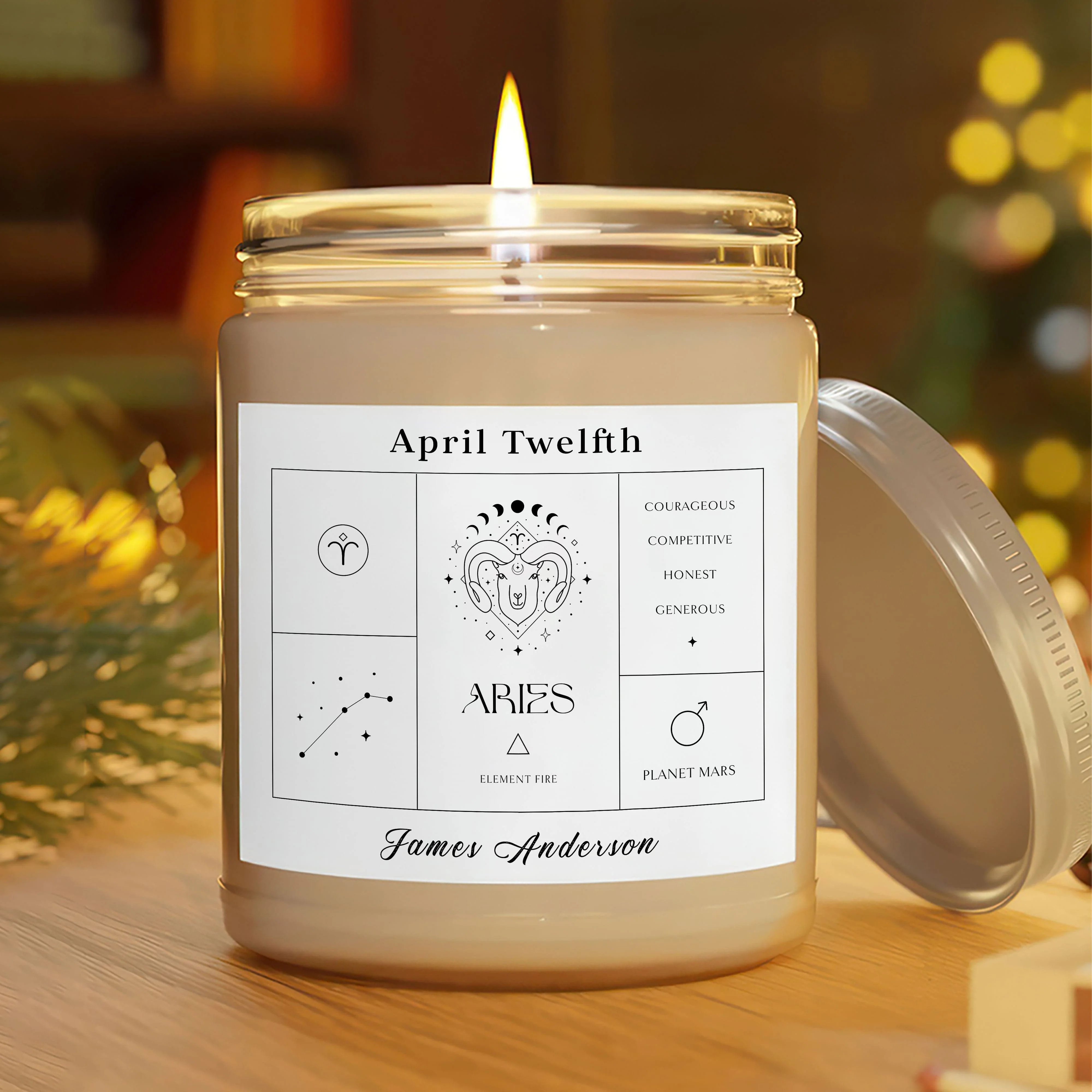 Personalized Zodiac & Astrology Sign Gift Scented Candle LM32 893101 - Image 5