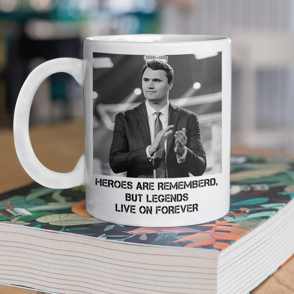 Pray For Charlie Kirk - Legends Live On Forever White Mug LM32 65405 - Image 4