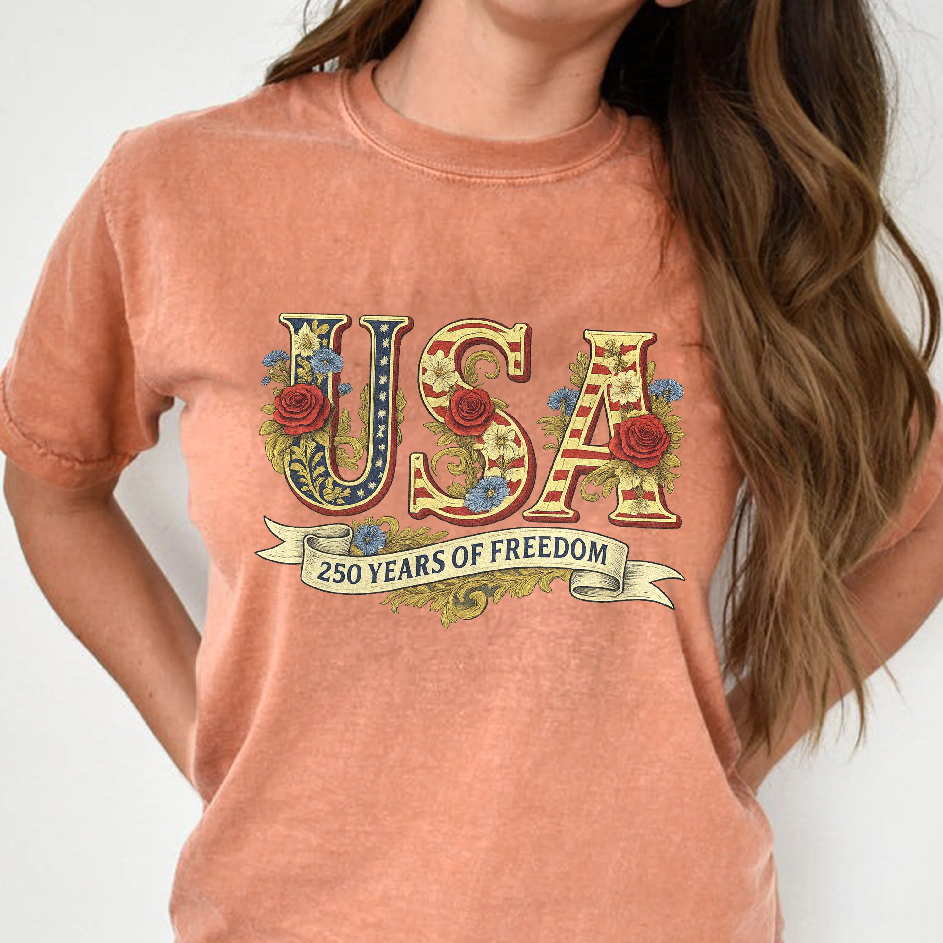 Retro USA 250 Comfort Shirt, Independence Day Shirt, Celebrate 250th Anniversary LM32 897911 - Image 5