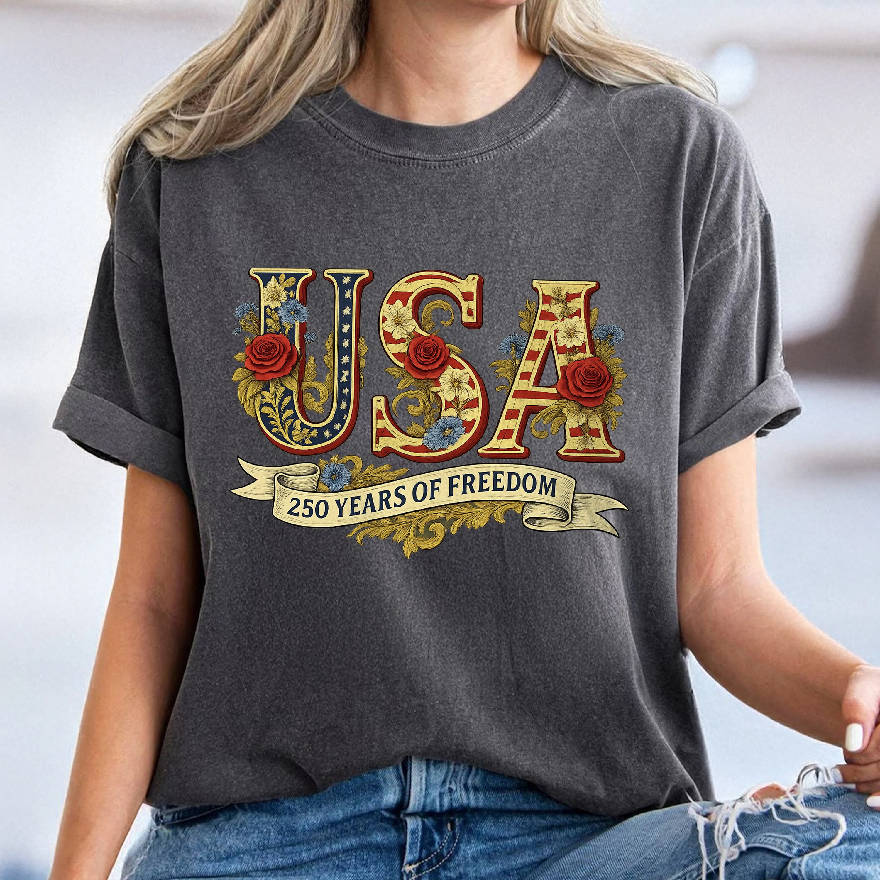 Retro USA 250 Comfort Shirt, Independence Day Shirt, Celebrate 250th Anniversary LM32 897911 - Image 8
