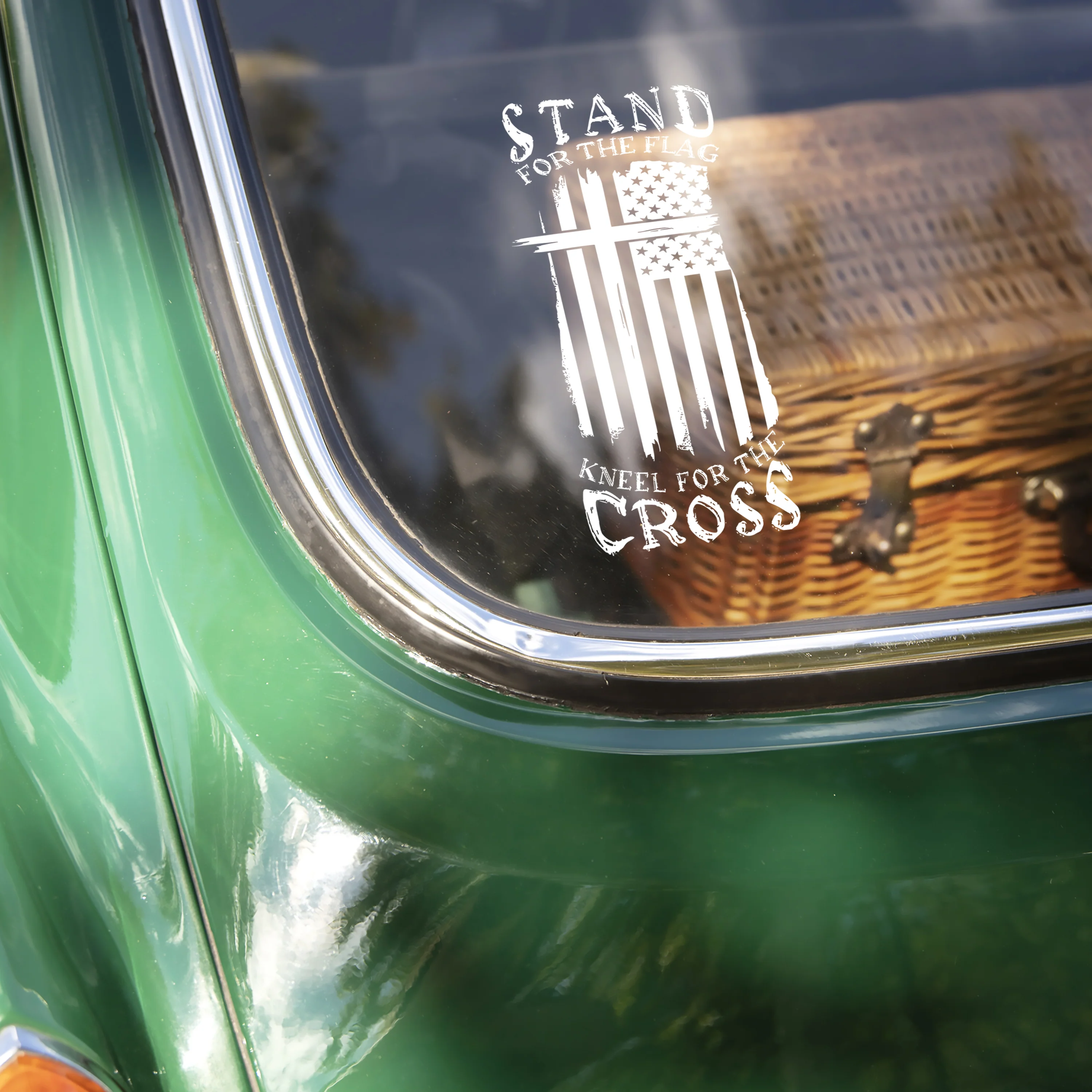 Stand for The Flag Kneel for The Cross Car Window Decal Sticker LM32 897351 - Image 3