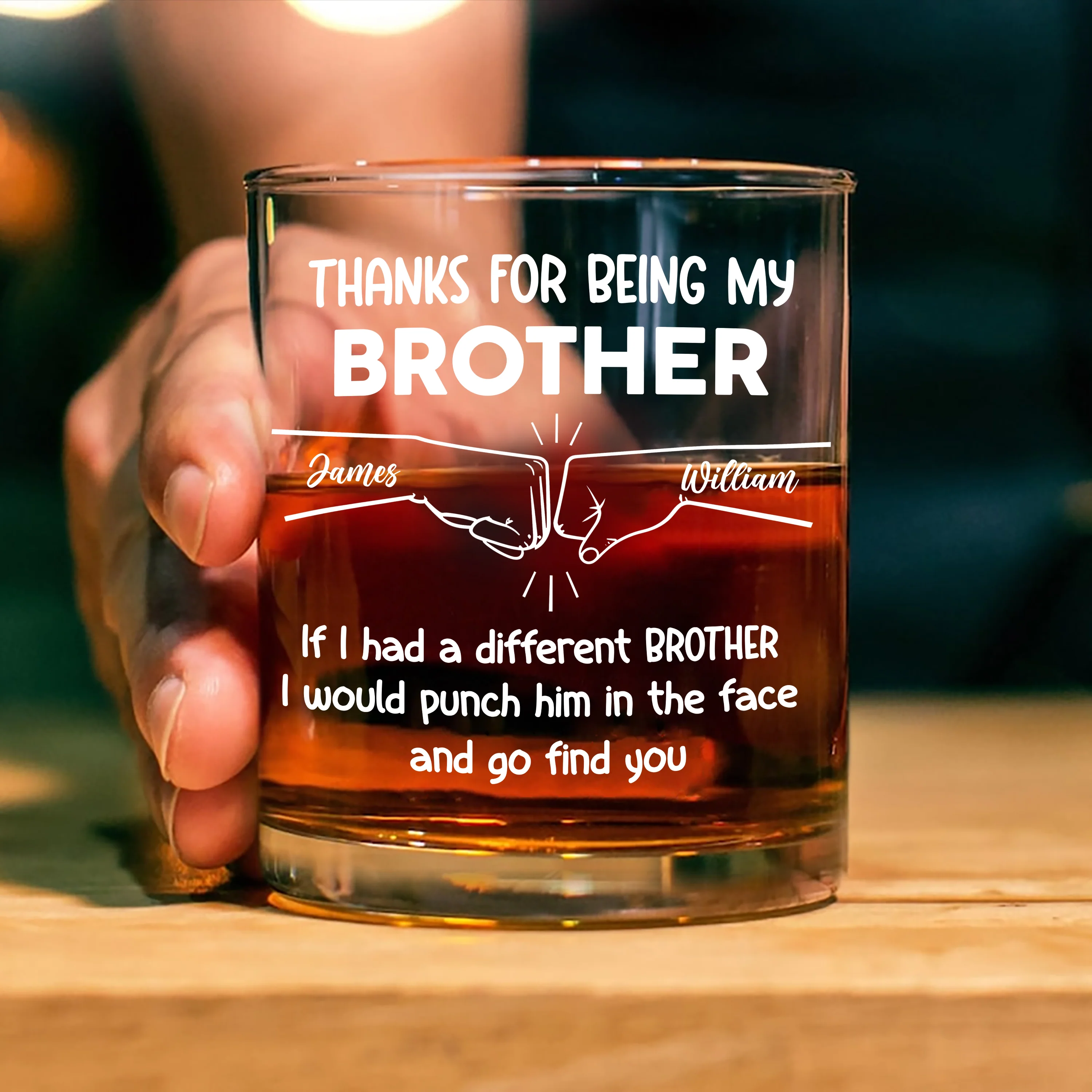 Thank For Being My Brother Personalized Whiskey Glass LM32 895201 - Image 6
