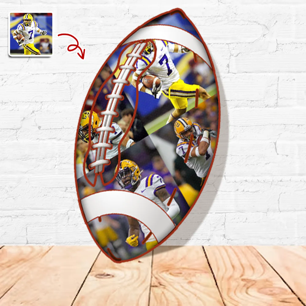The Photo Collage And Football Wood Frame For Sport Lover LM32 897169 - Image 4