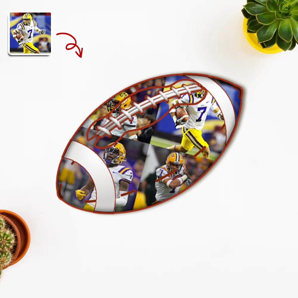 The Photo Collage And Football Wood Frame For Sport Lover LM32 897169 - Image 6