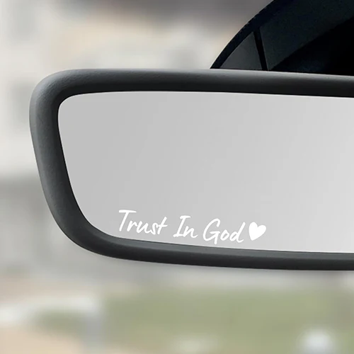 Trust In God Rearview Mirror Car Sticker, Inspirational Sticker, Religious, Christian Car Decal LM32 897455 - Image 10