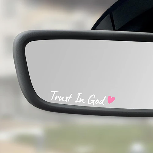 Trust In God Rearview Mirror Car Sticker, Inspirational Sticker, Religious, Christian Car Decal LM32 897455 - Image 11