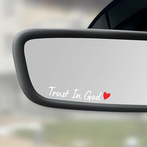 Trust In God Rearview Mirror Car Sticker, Inspirational Sticker, Religious, Christian Car Decal LM32 897455 - Image 12