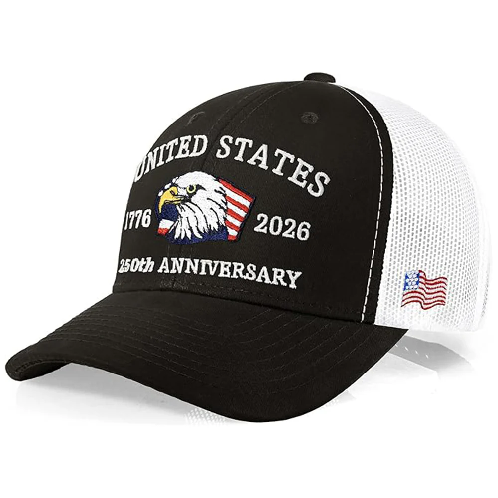 United States 250th Anniversary 1776-2026 Embroidered Patriotic Trucker Hat LM32 669187 - Image 4