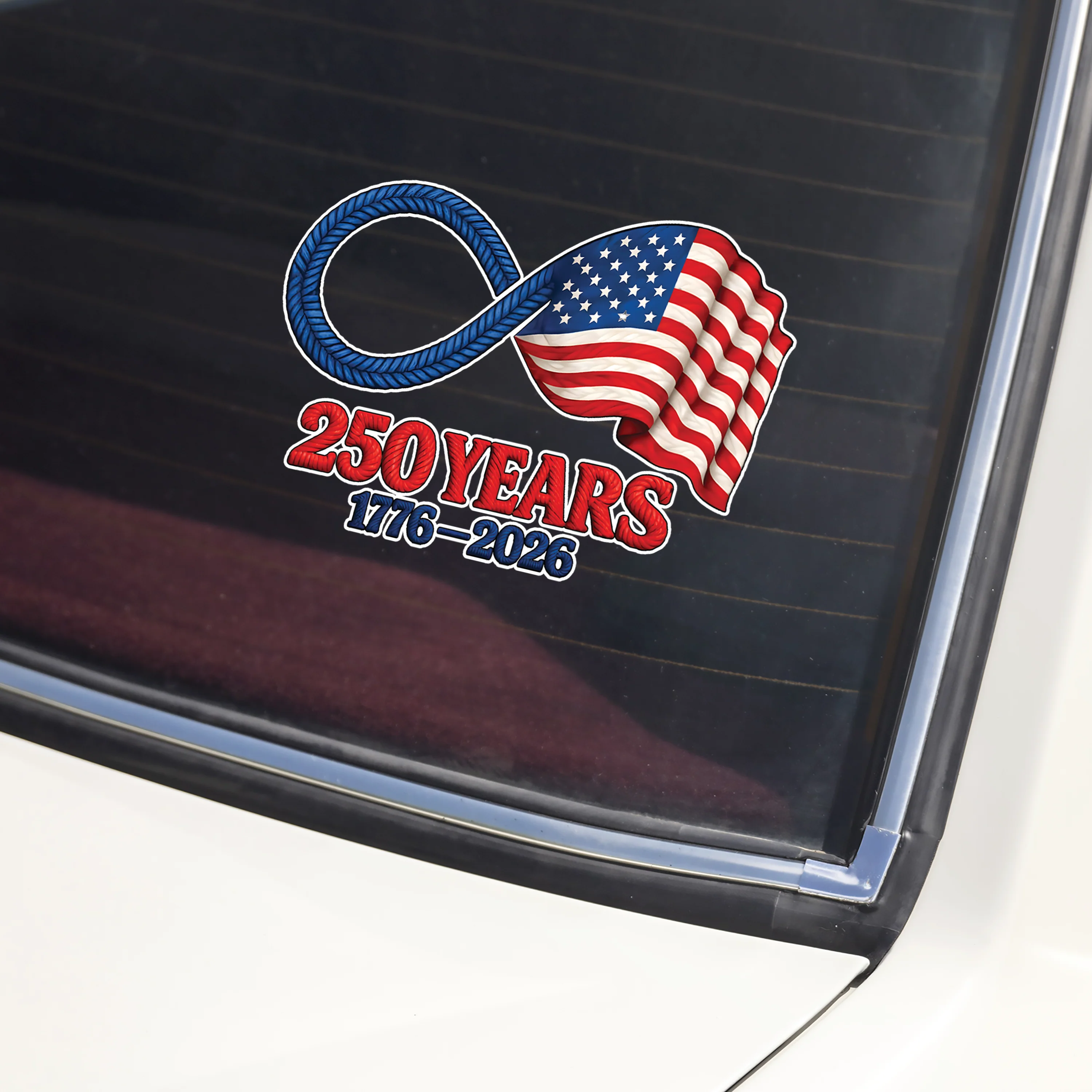 USA 250 Years Infinity Freedom American Flag Car Window Decal Sticker LM32 899343 - Image 3