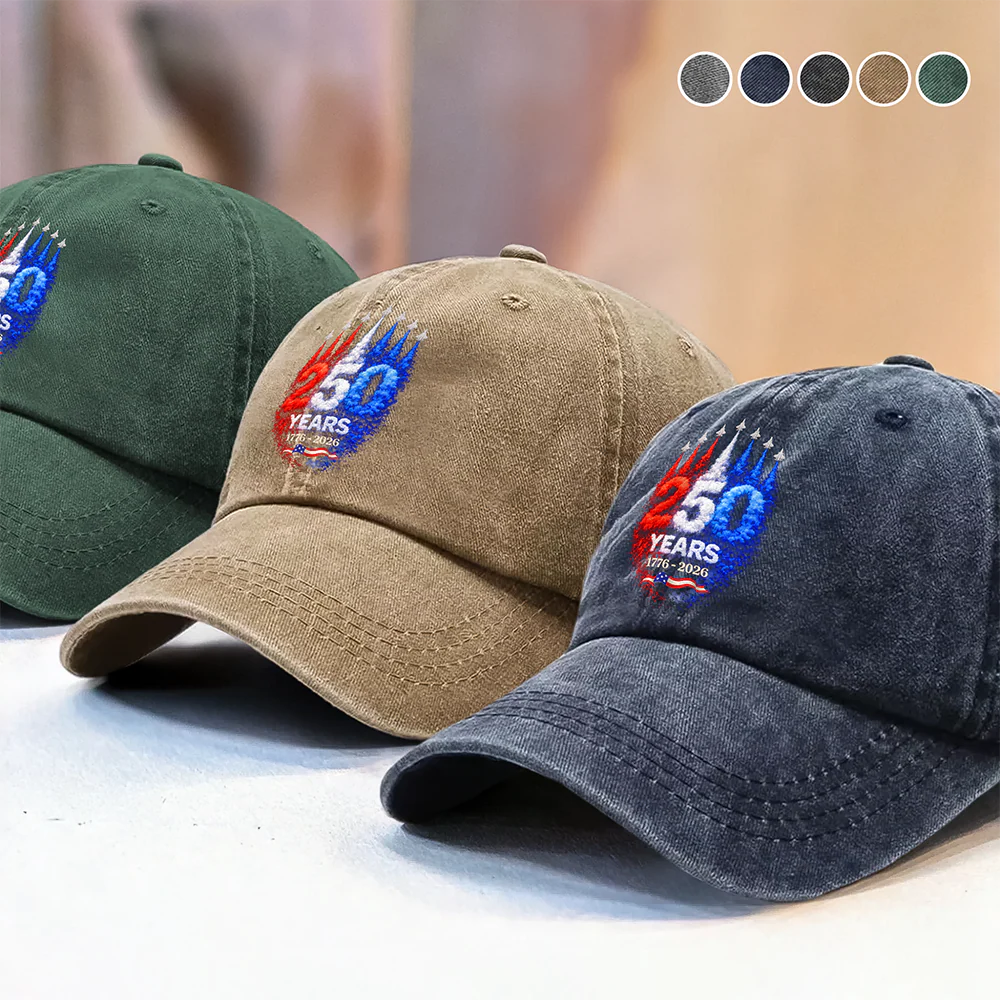 USA 250th Anniversary Rocket – America Rising Freedom Patriotic Washed Denim Baseball Cap LM32 899381 - Image 4