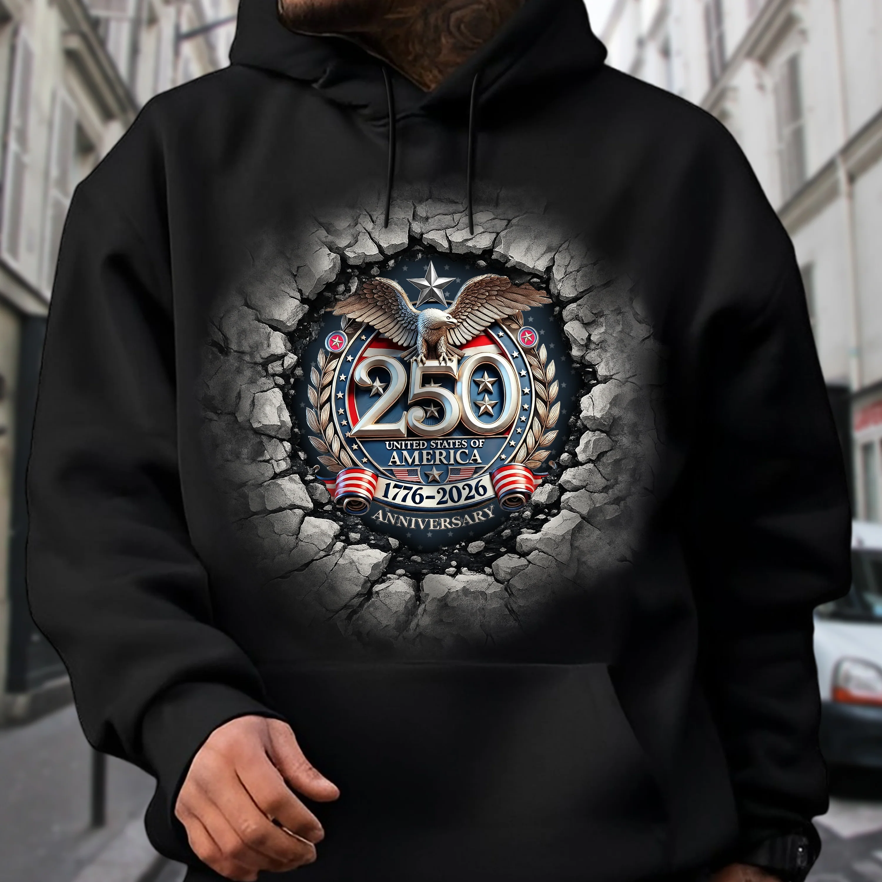 USA Eagles 250th Anniversary Semiquincentennial 1776-2026 Dark Shirt LM32 899049 - Image 2