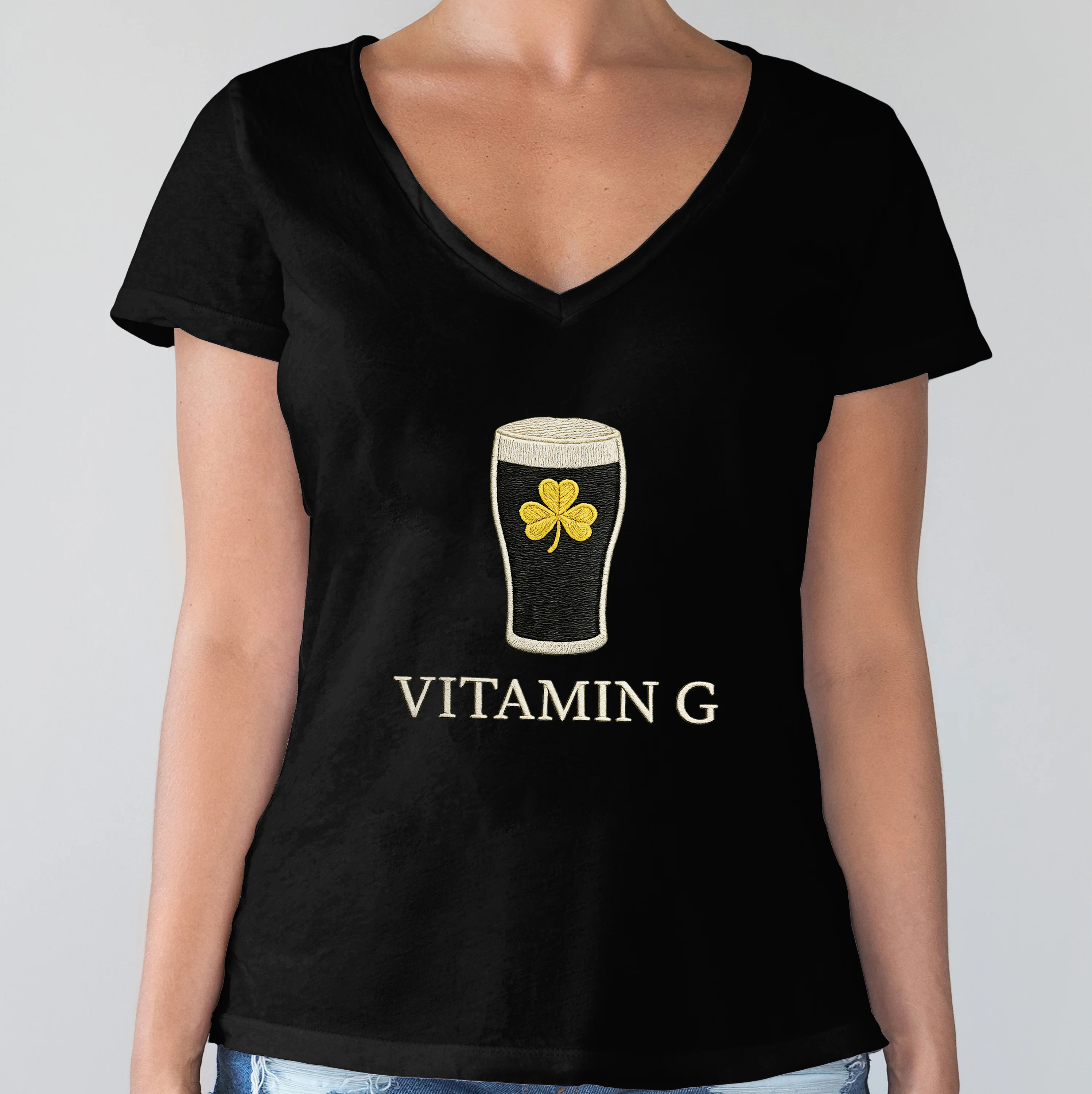 Vitamin G Embroidered Effect Funny Irish Beer Patrick's Day Shirt LM32 899199 - Image 5