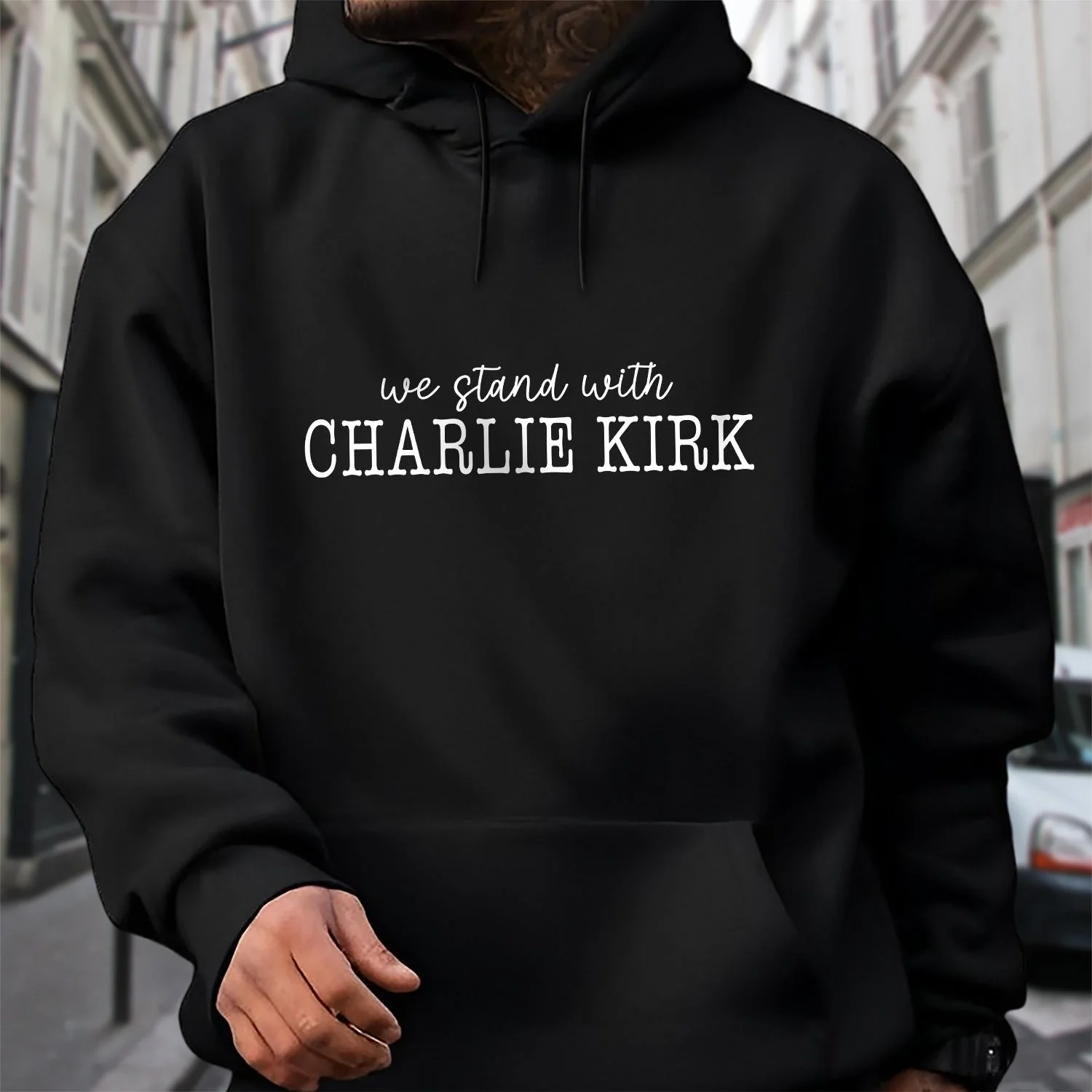 We Stand With Charlie Kirk Memorial Dark Shirt LM32 65441 - Image 7