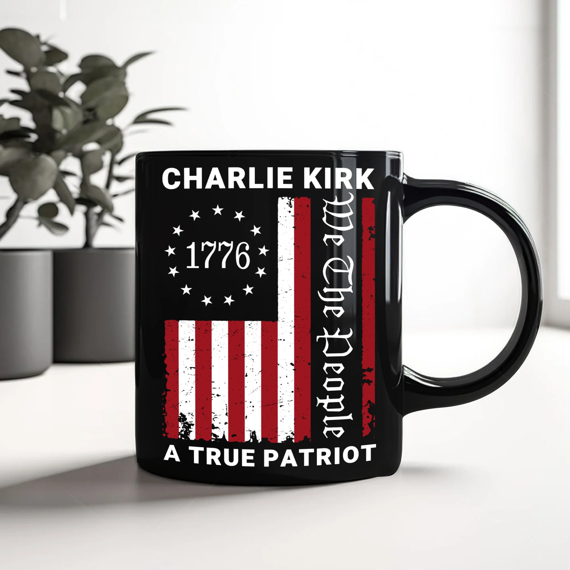 We The People - Pray For Charlie Kirk Memorial Black Mug LM32 65469 - Image 4