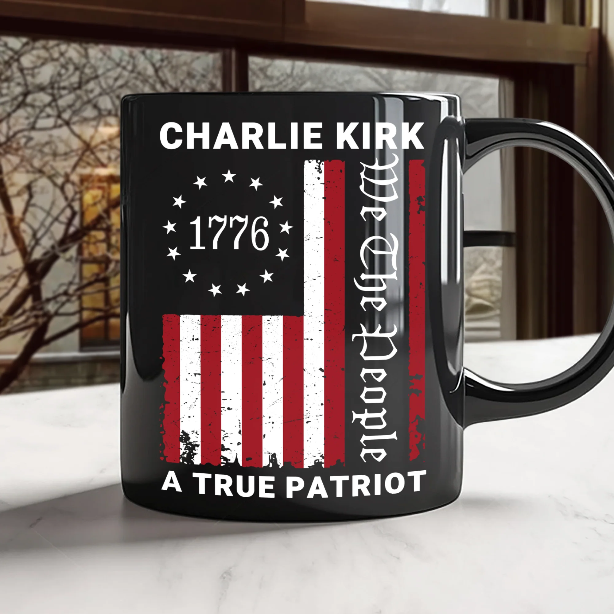 We The People - Pray For Charlie Kirk Memorial Black Mug LM32 65469 - Image 6