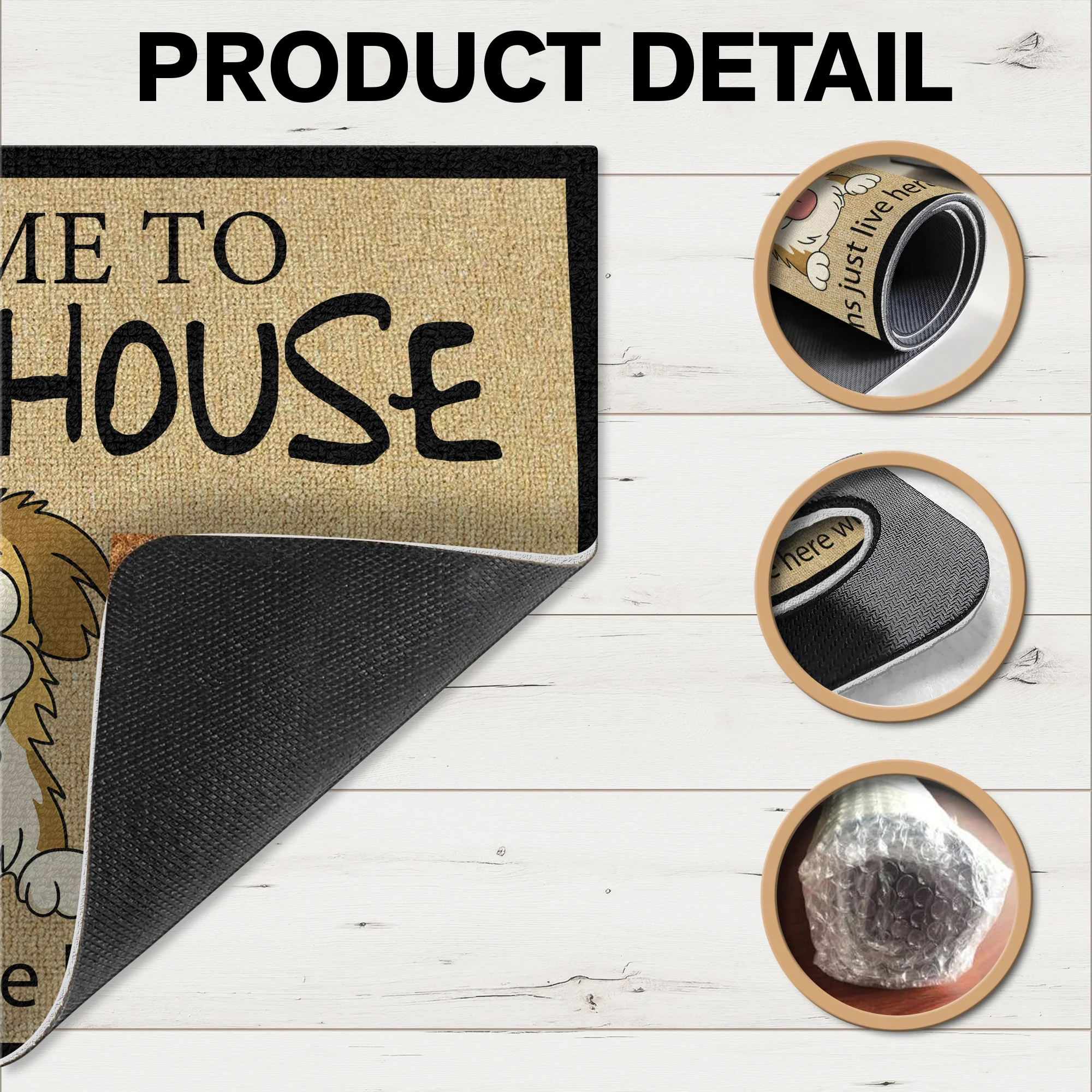 Welcome To Cute Dog's House Doormats For Dog Lovers LM32 893351 - Image 6