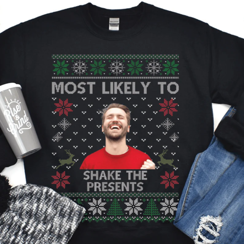 Most Likely Family Custom Photo Christmas Sweater TA29 891555 - Image 2