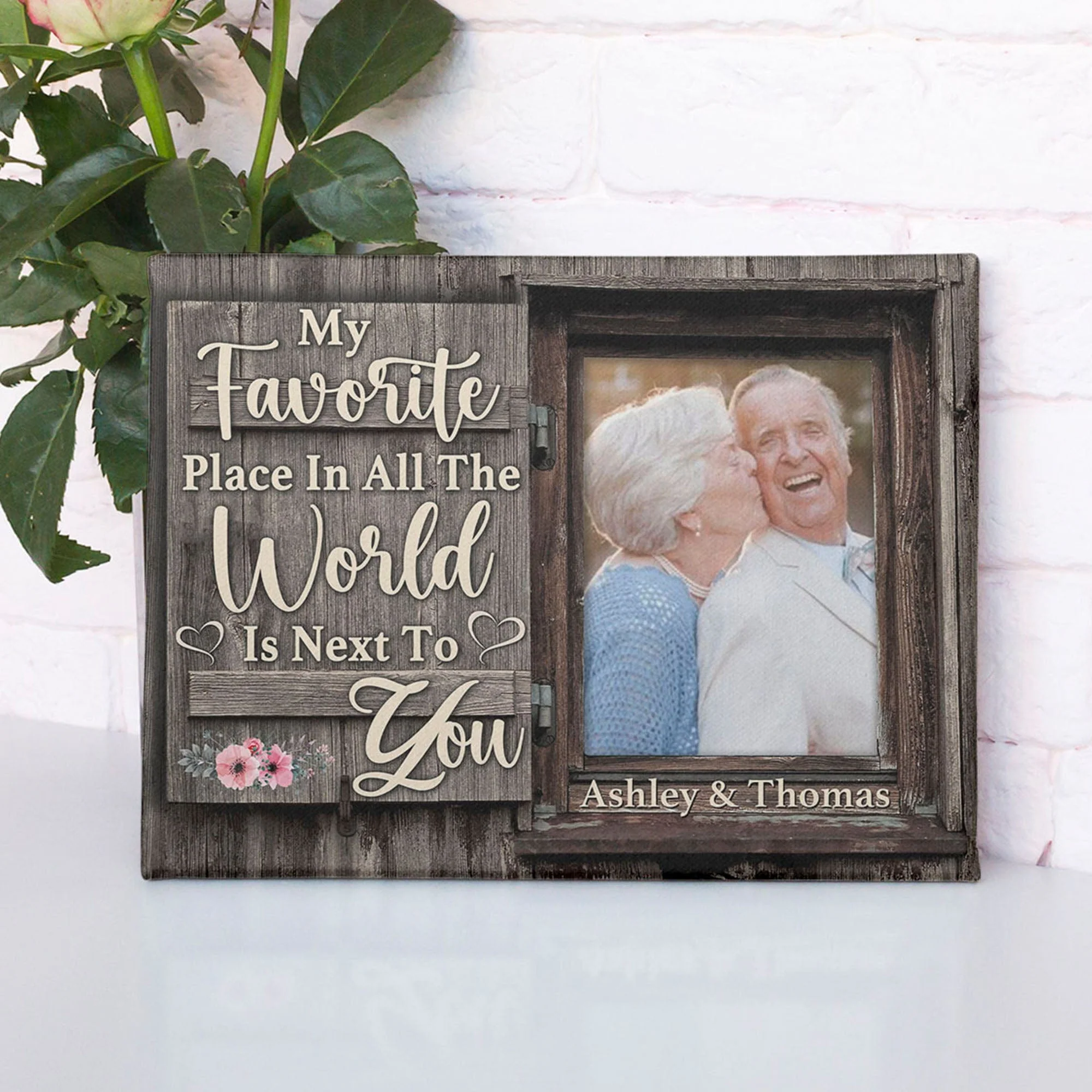 My Favorite Place Is Next To You Personalized Anniversary Photo Print Canvas C579 - Image 4