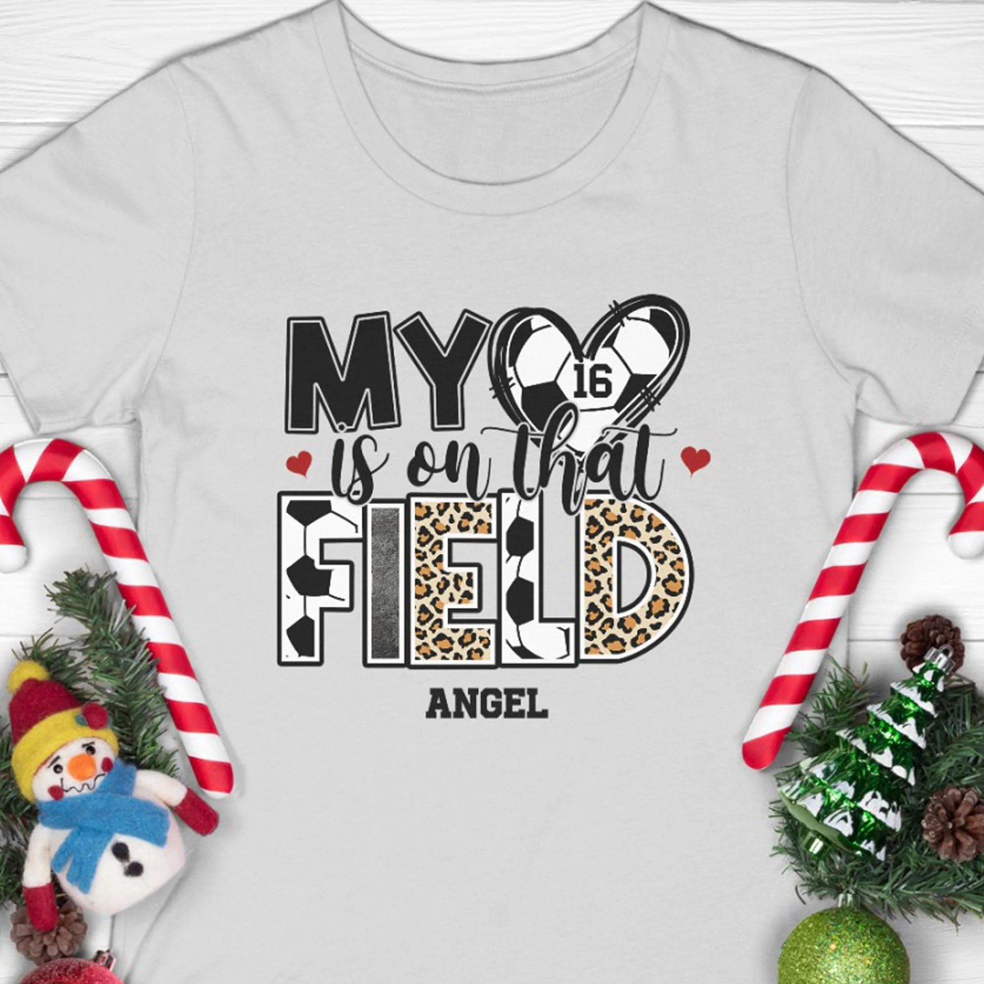 My Heart Is On That Field Shirt Personalized Custom Soccer Shirt H534 - Image 4