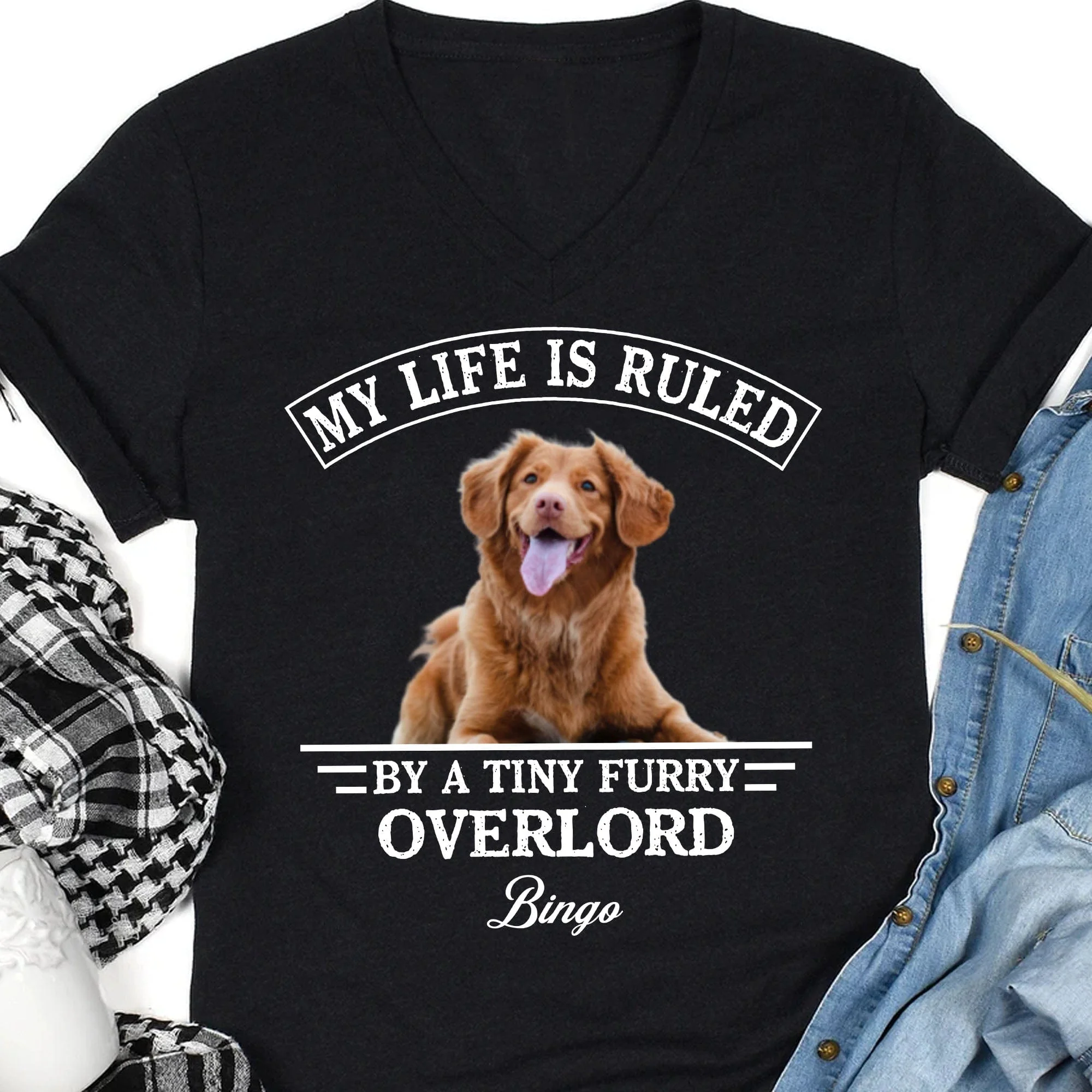 My Life Is Ruled By Cats Dogs Personalized Custom Photo Dog Cat Pet Shirt C447 - Image 6