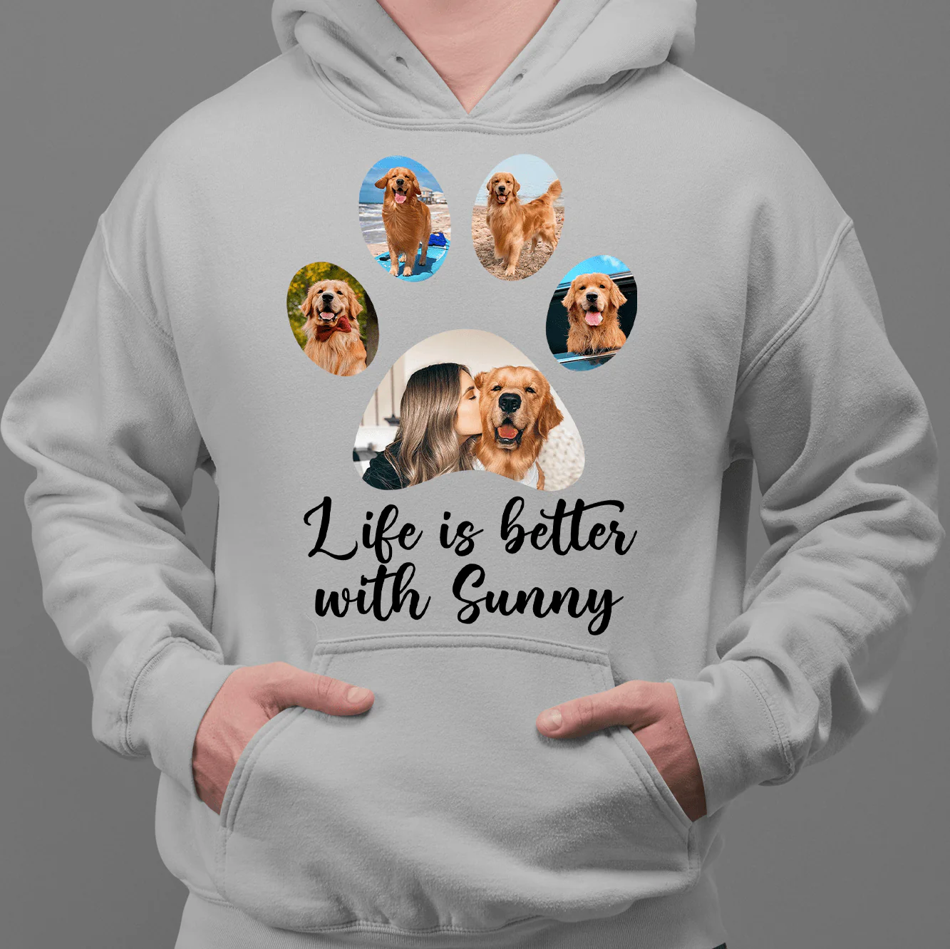 Photo Custom Paw Dog Shirt - Image 3