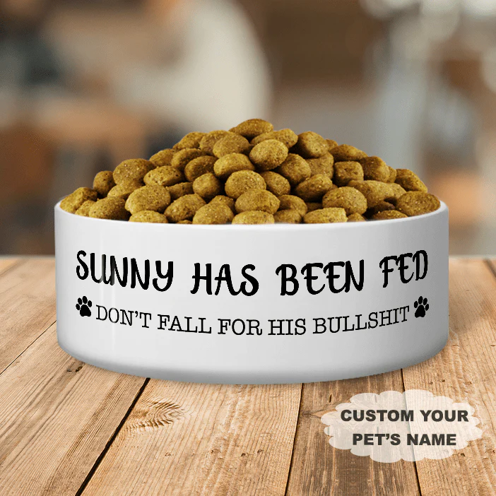 Don't Fall For Him Dog Bowl