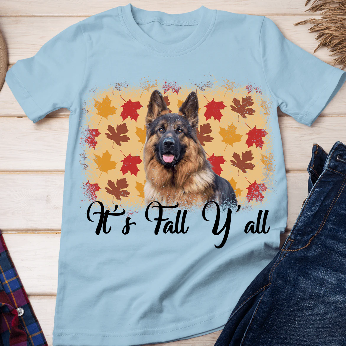 Its Fall Yall Dog Shirt - Image 4