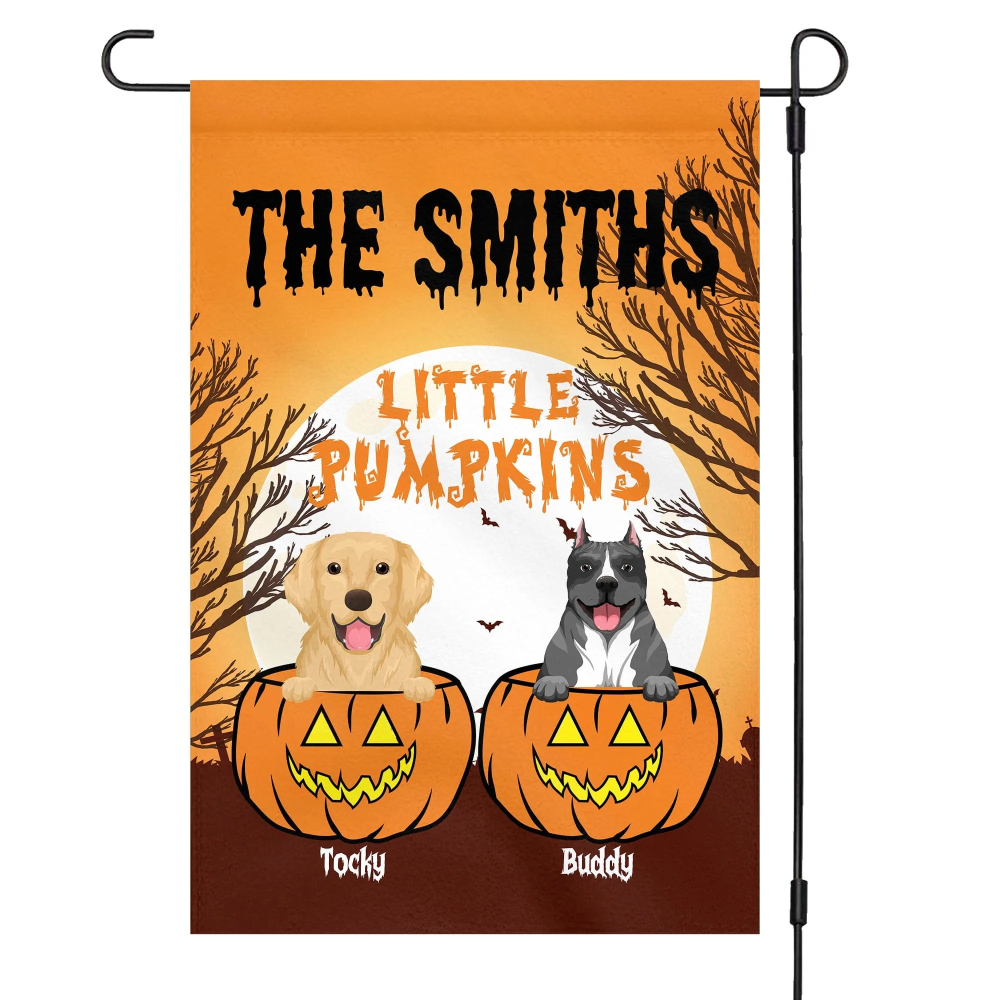 Halloween Little Pumpkins Dog Garden Flag
