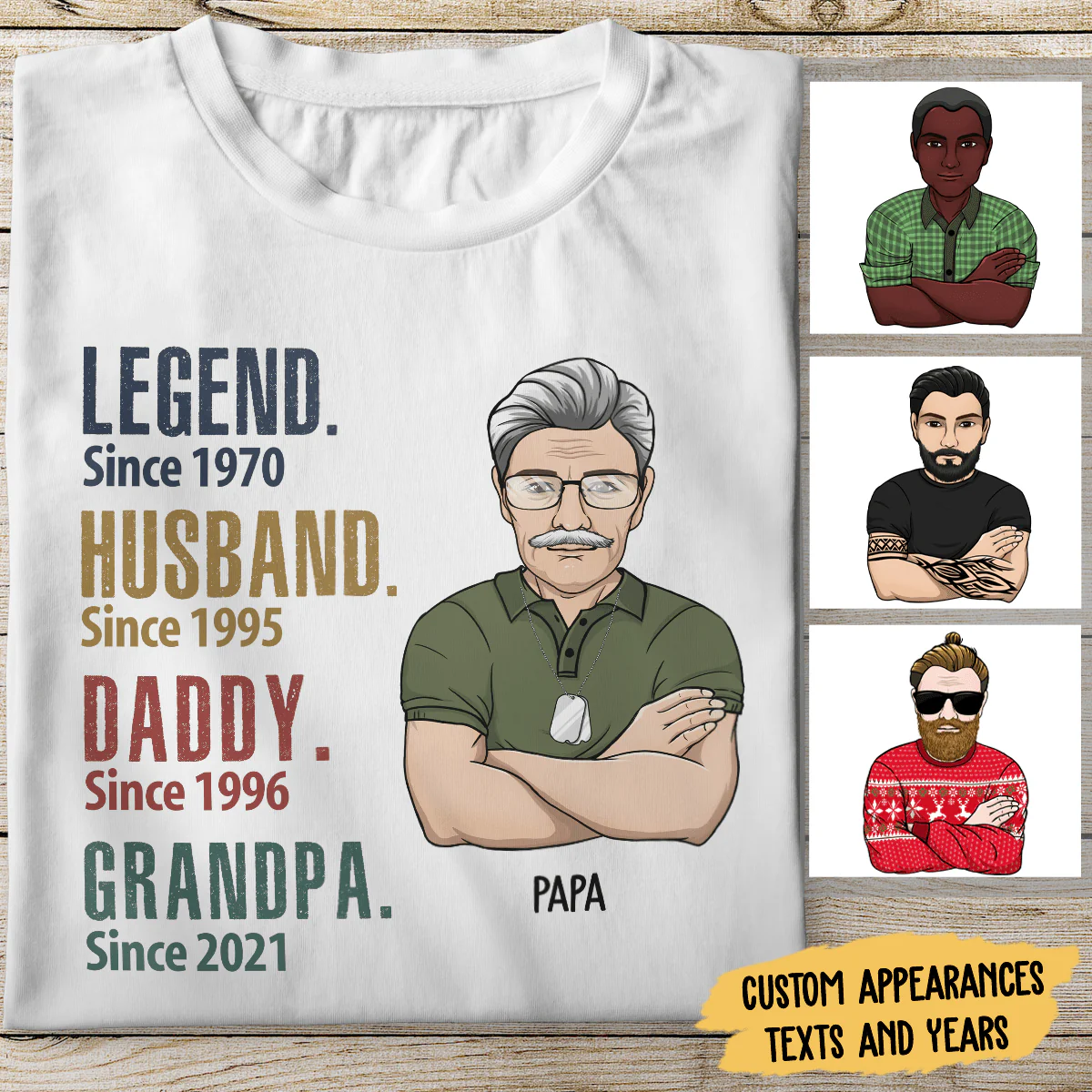 Legend Husband Daddy Since Years Family Shirt